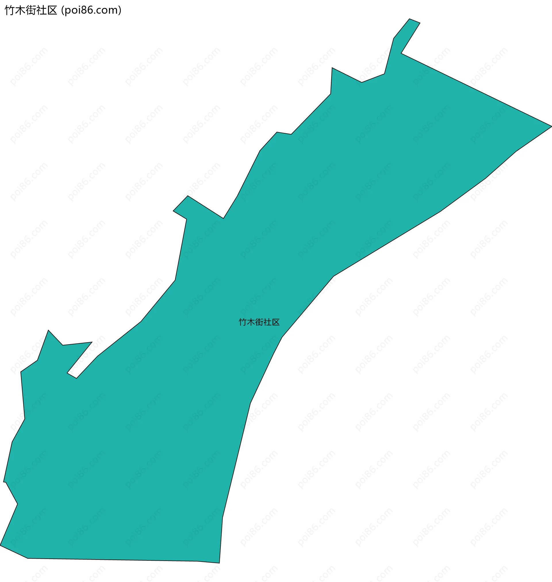竹木街社区边界地图