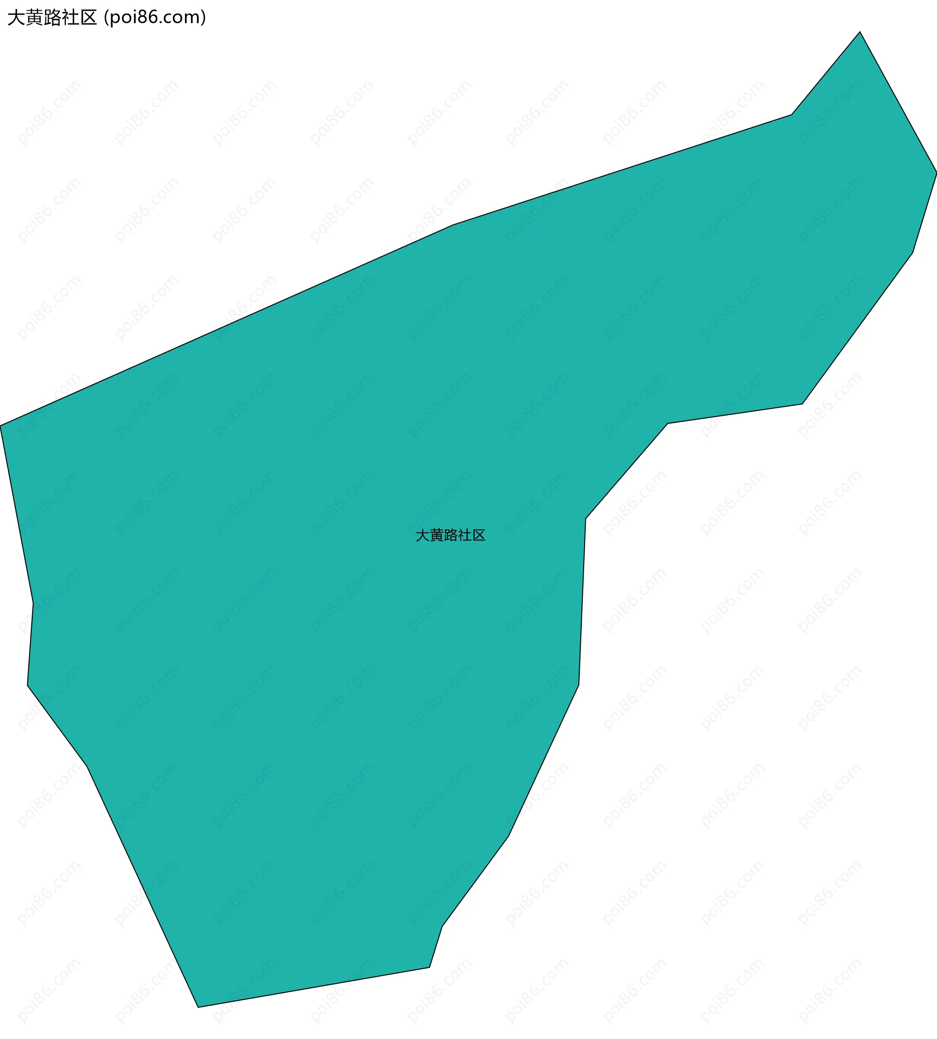 大黄路社区边界地图