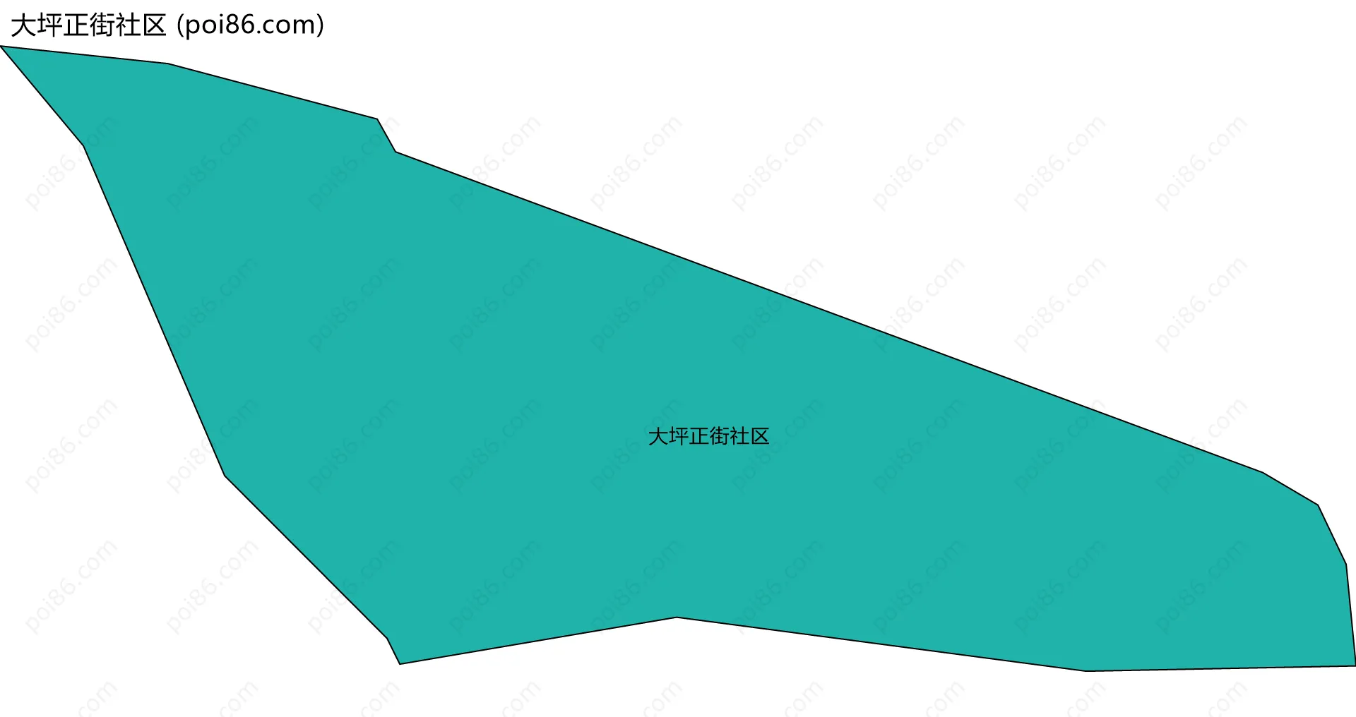 大坪正街社区边界地图