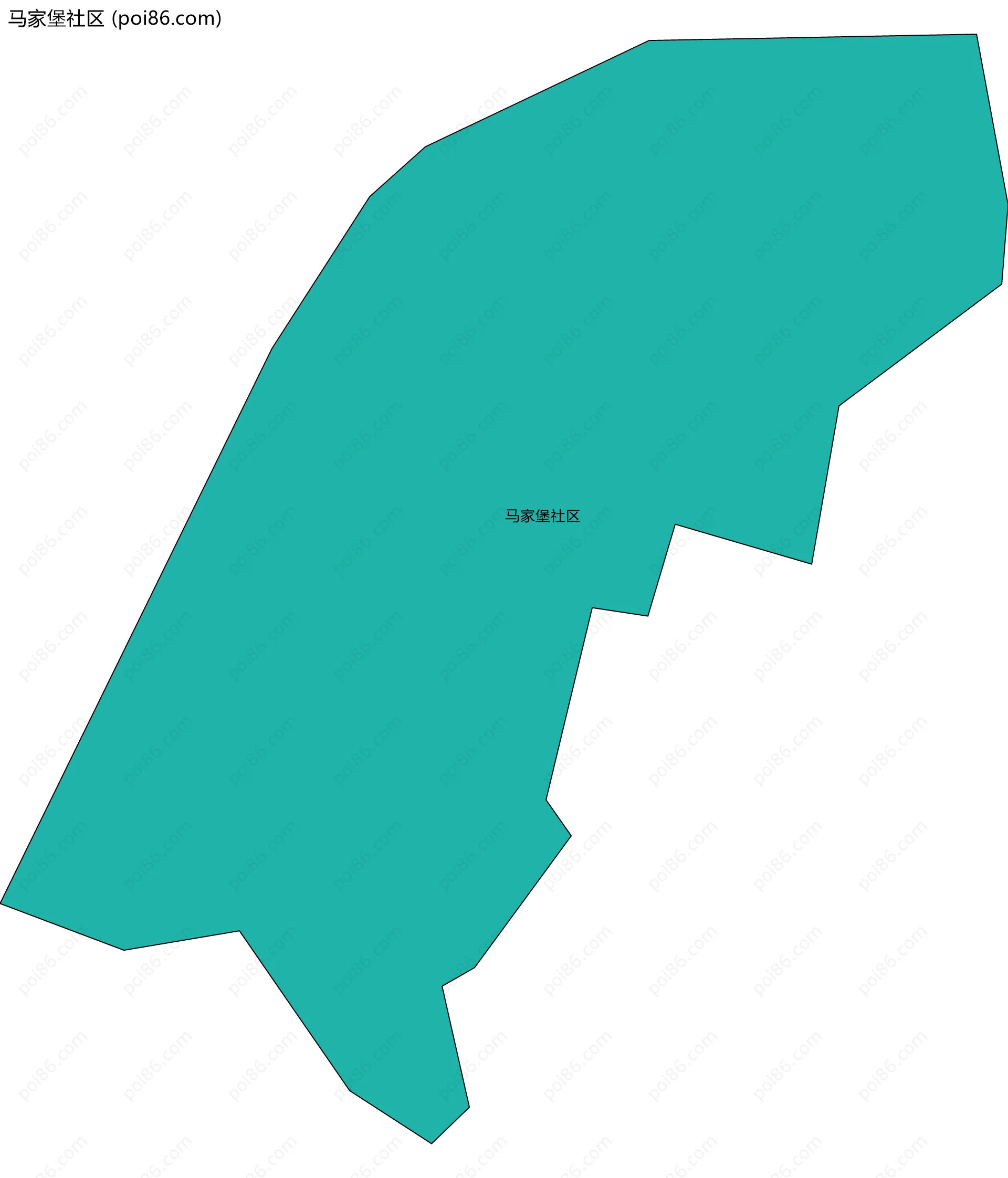 马家堡社区边界地图