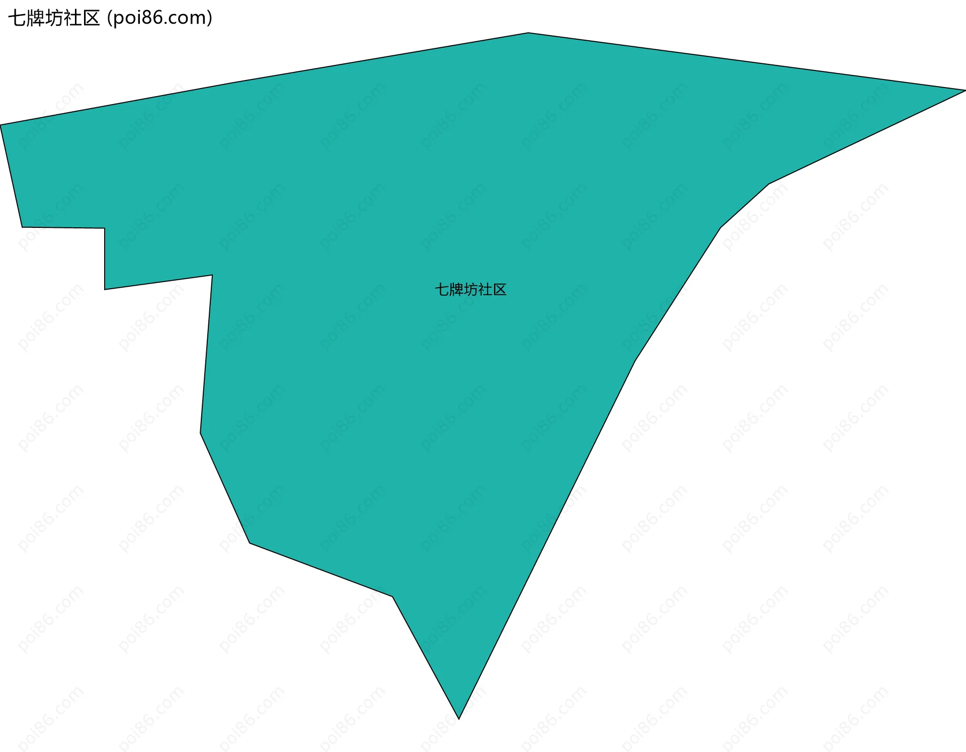 七牌坊社区边界地图