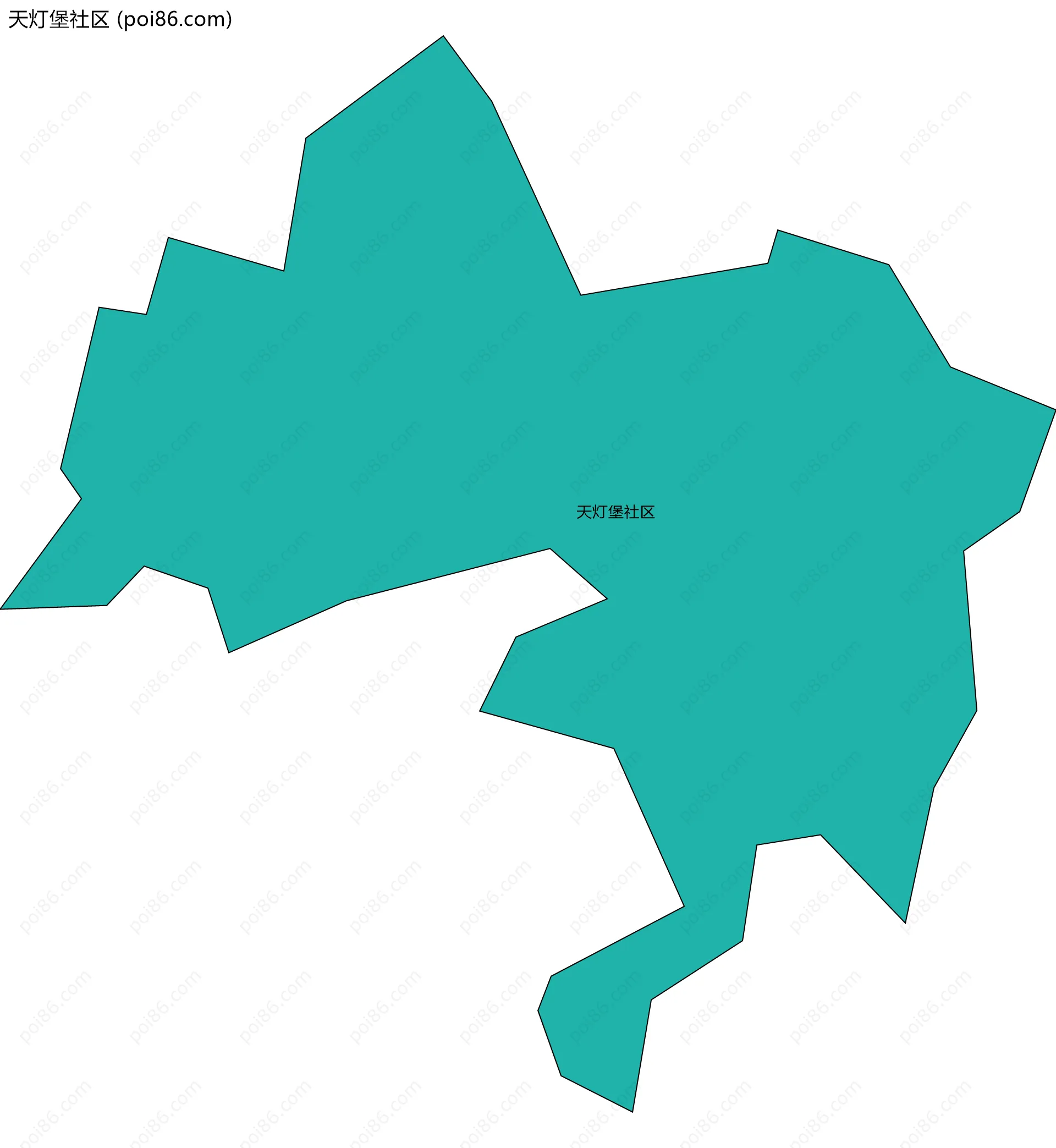 天灯堡社区边界地图