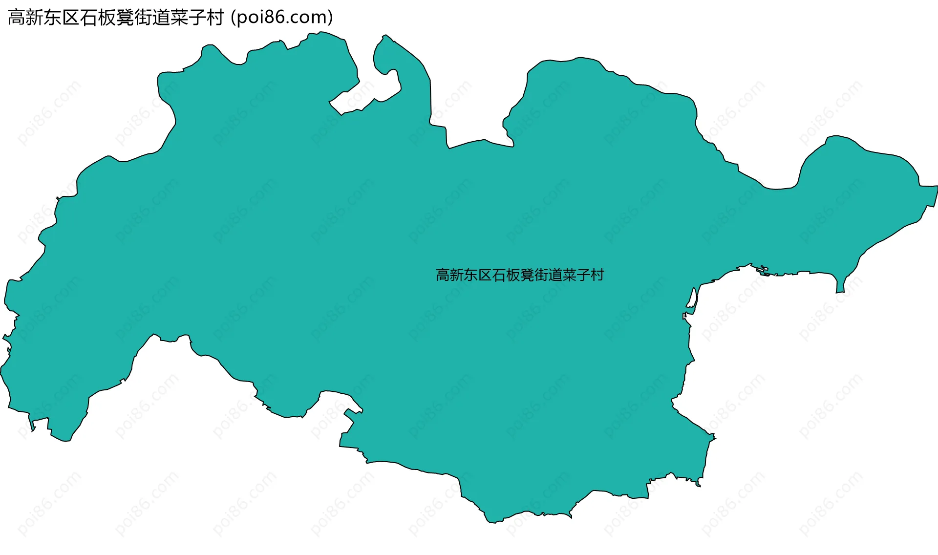 高新东区石板凳街道菜子村边界地图