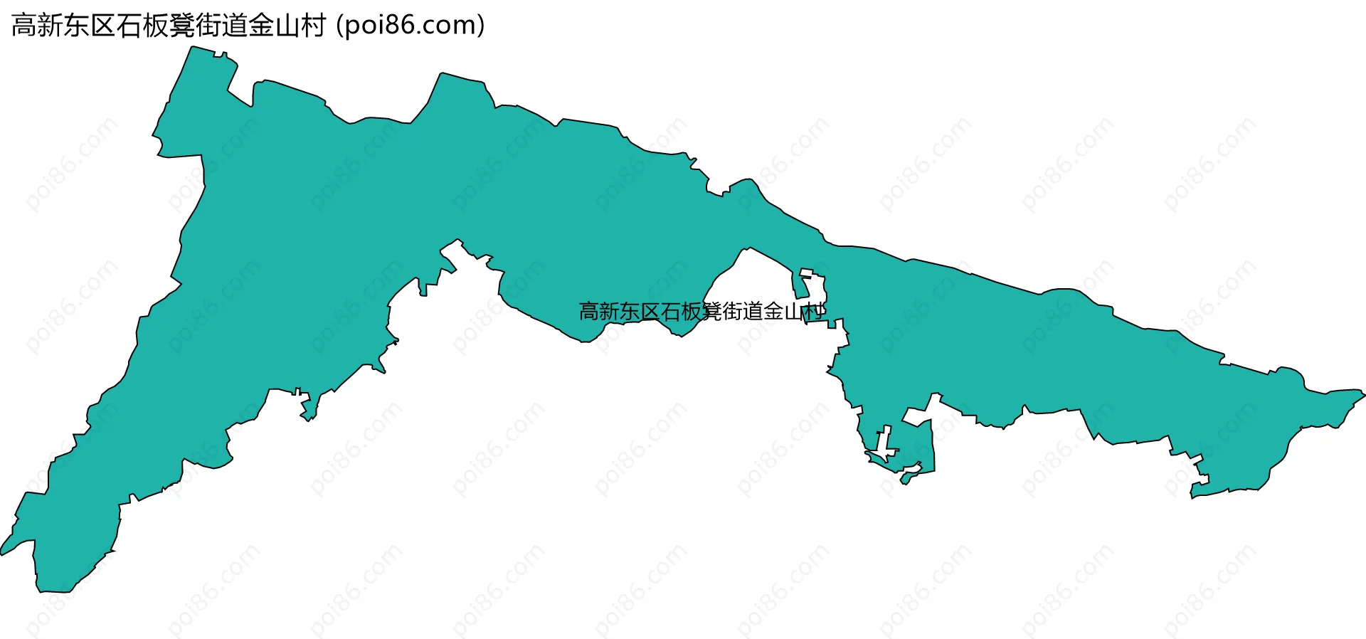高新东区石板凳街道金山村边界地图
