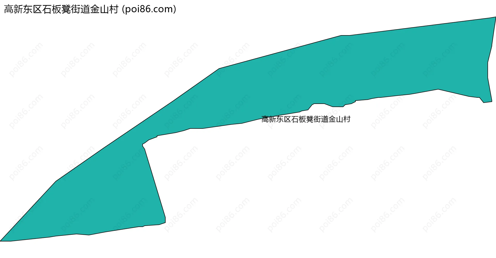 高新东区石板凳街道金山村边界地图