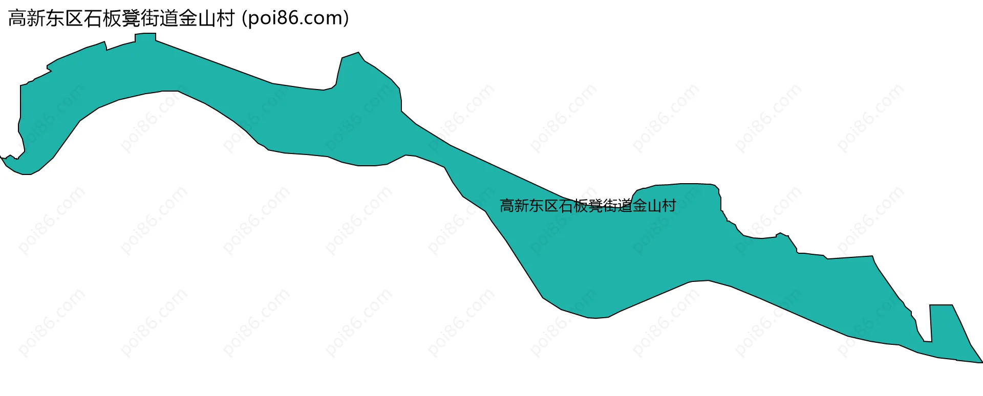 高新东区石板凳街道金山村边界地图