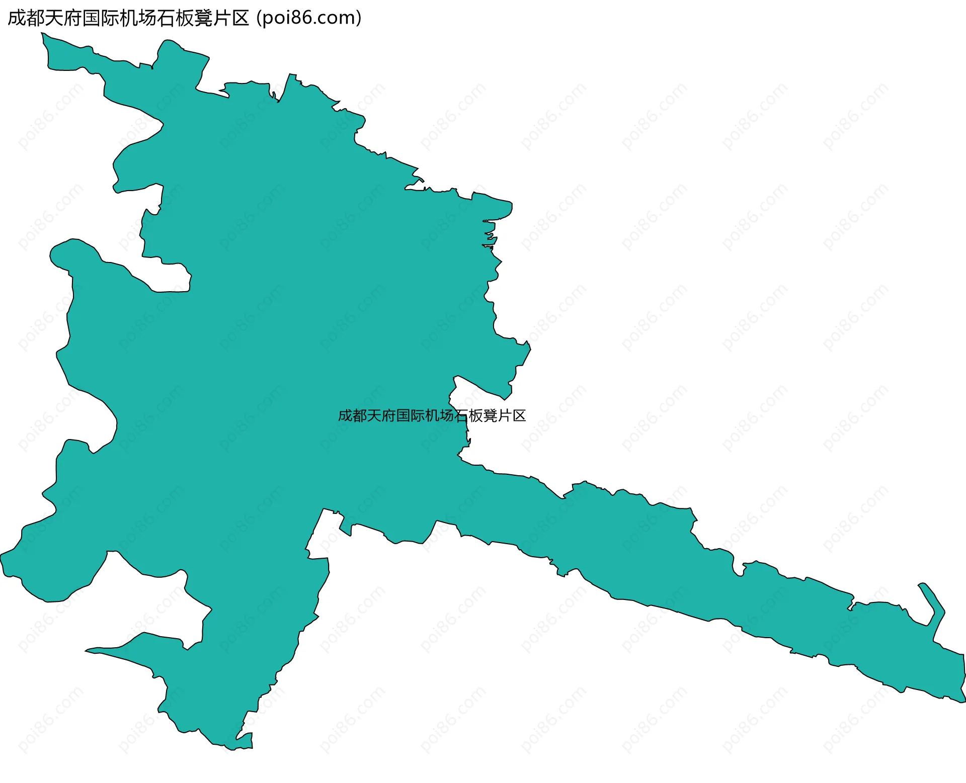 成都天府国际机场石板凳片区边界地图