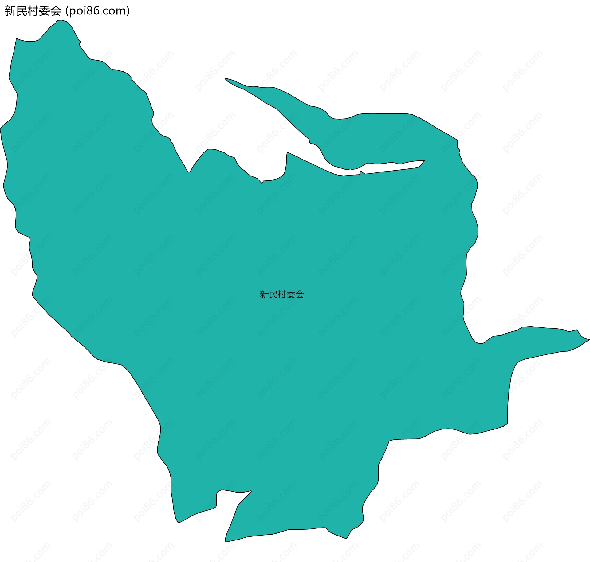 新民村委会边界地图