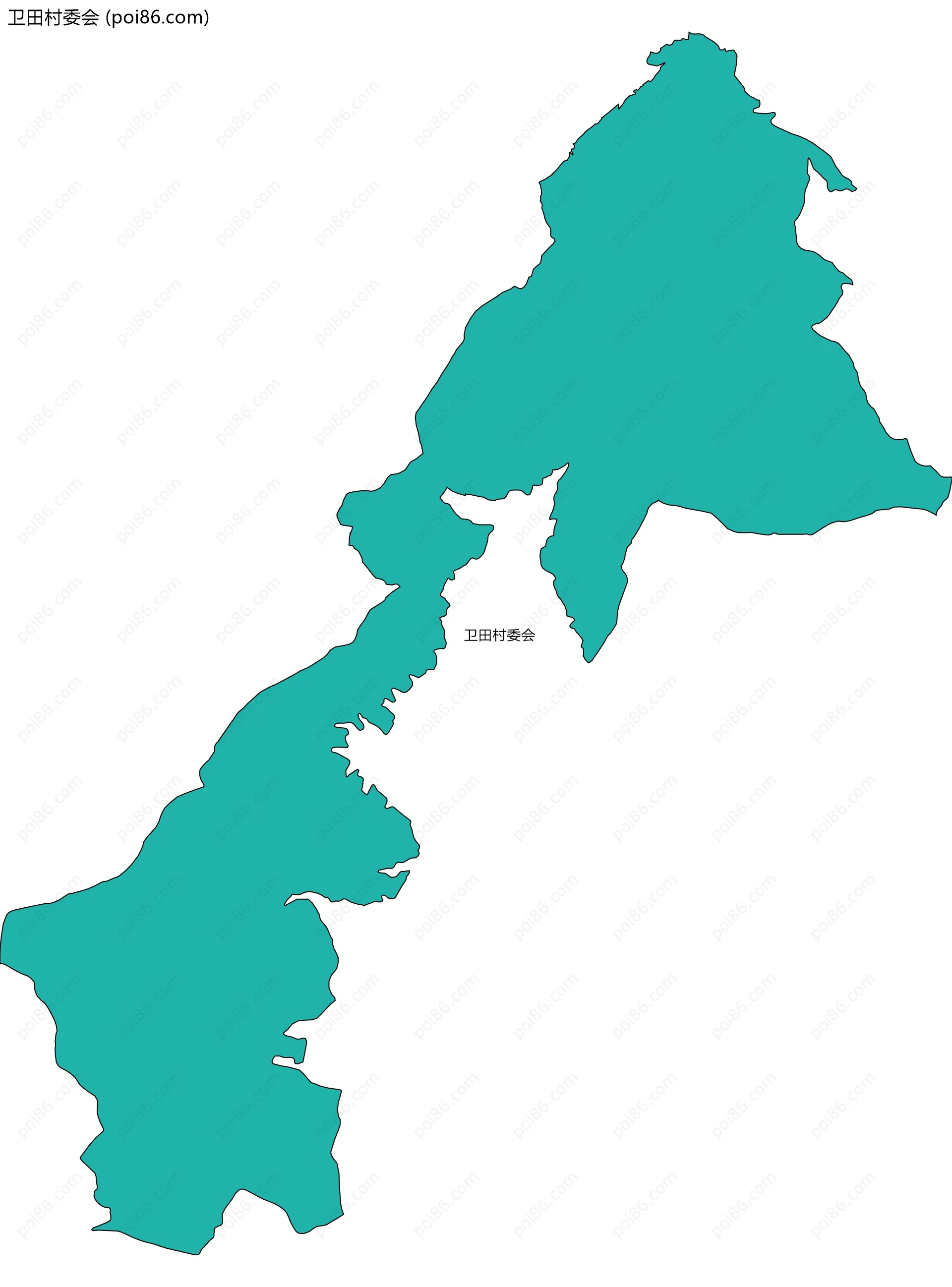 卫田村委会边界地图