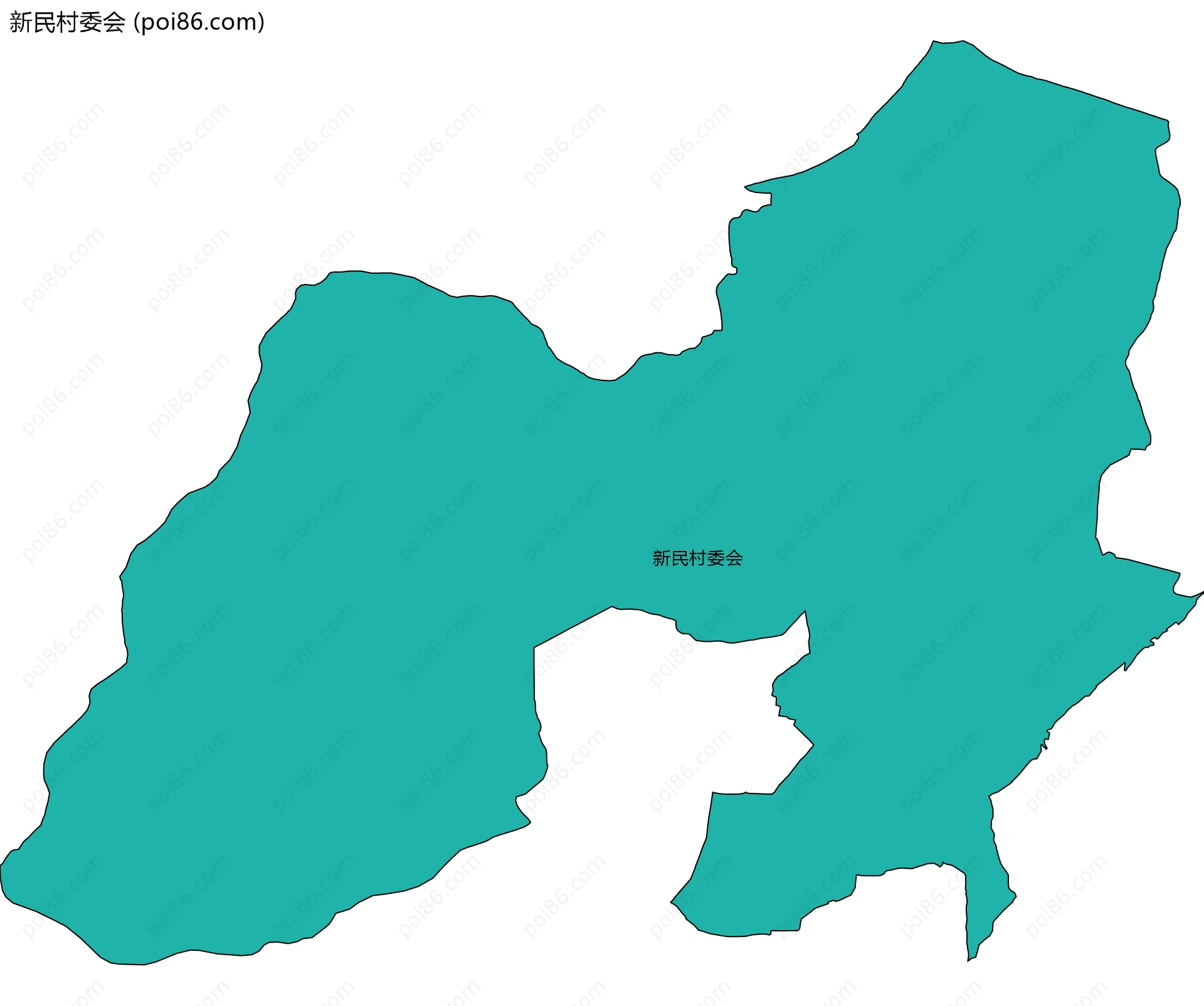 新民村委会边界地图