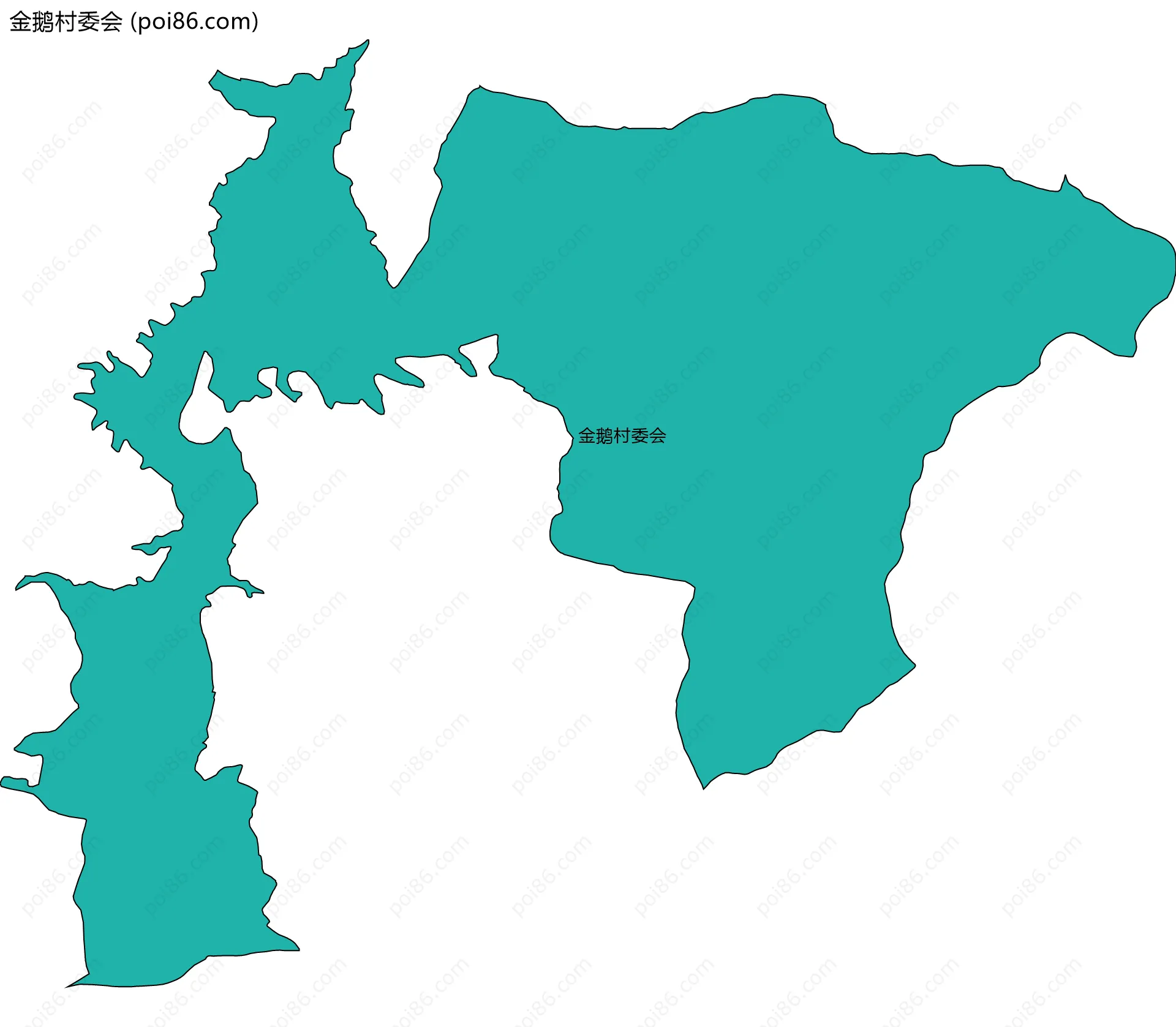 金鹅村委会边界地图