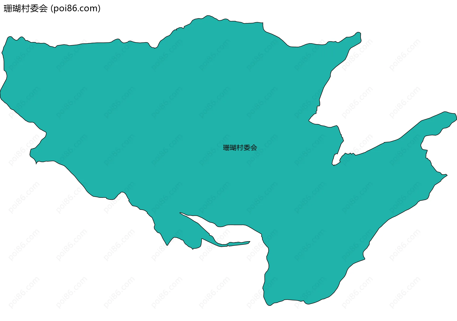 珊瑚村委会边界地图