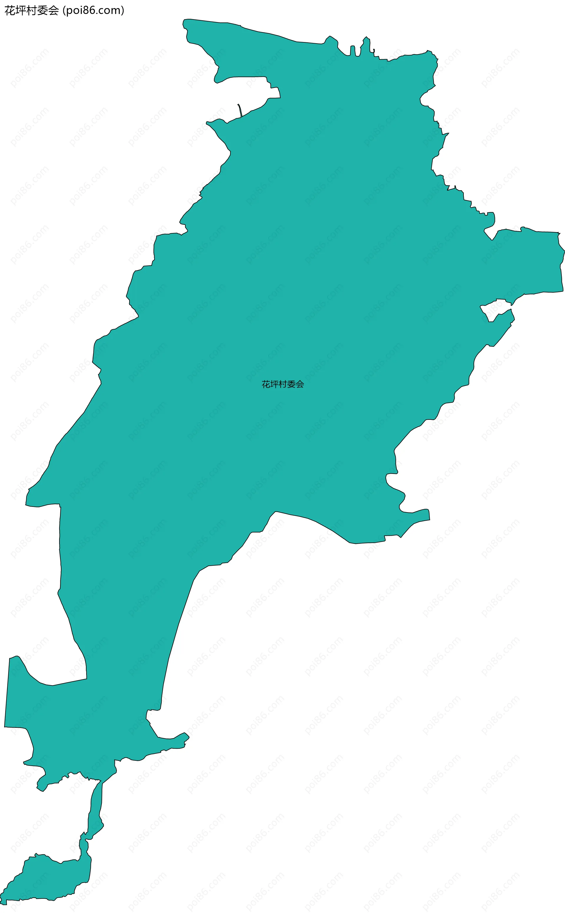 花坪村委会边界地图