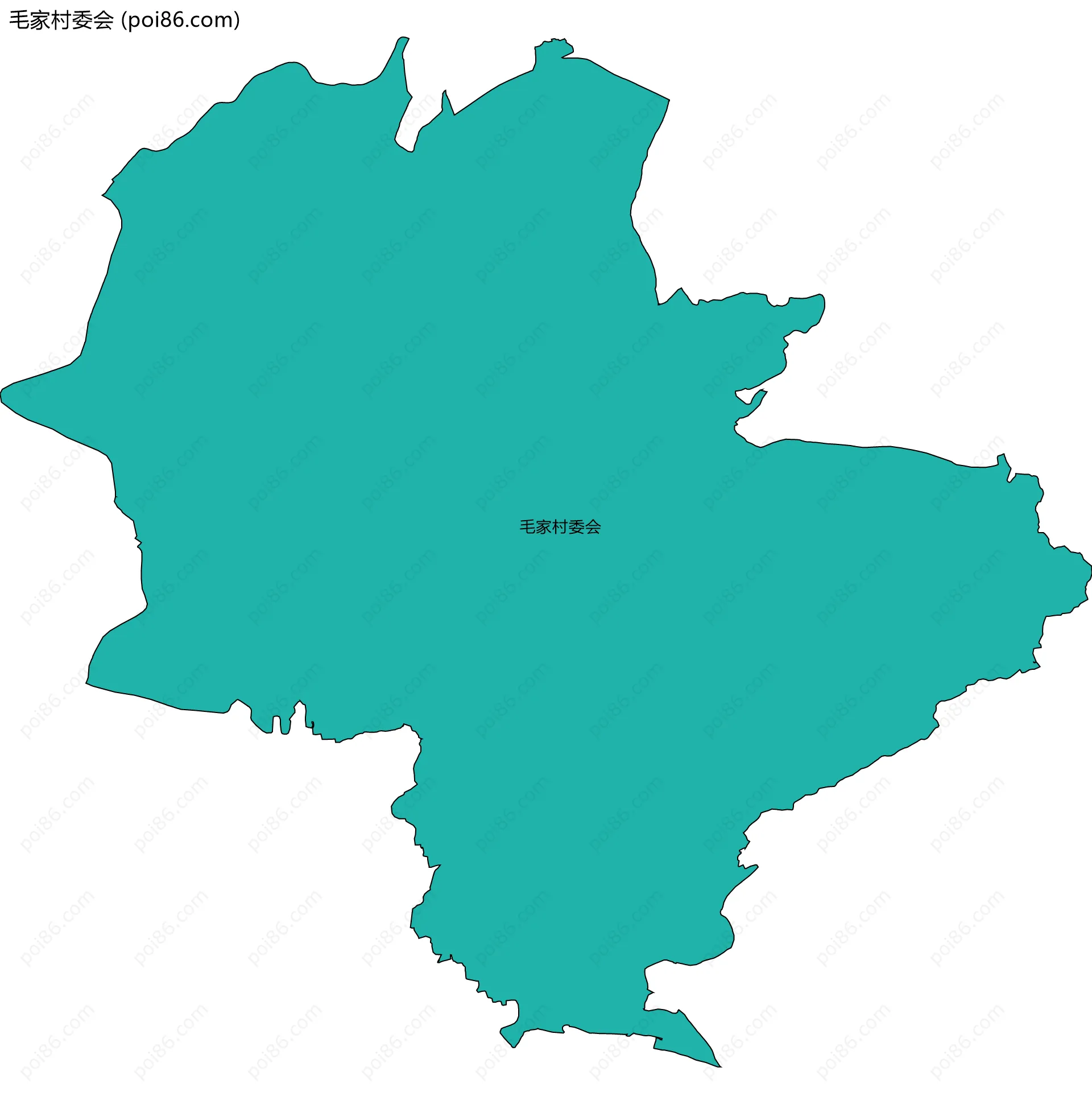 毛家村委会边界地图
