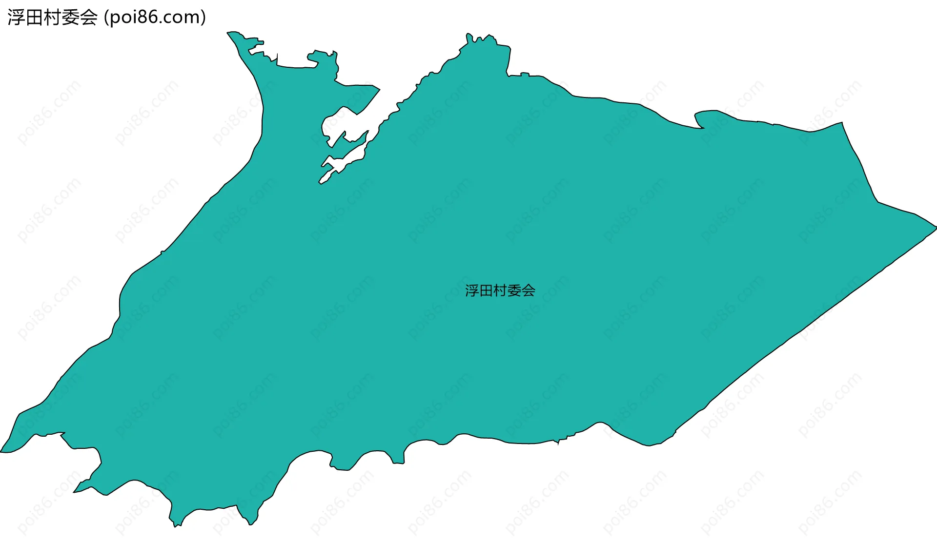 浮田村委会边界地图