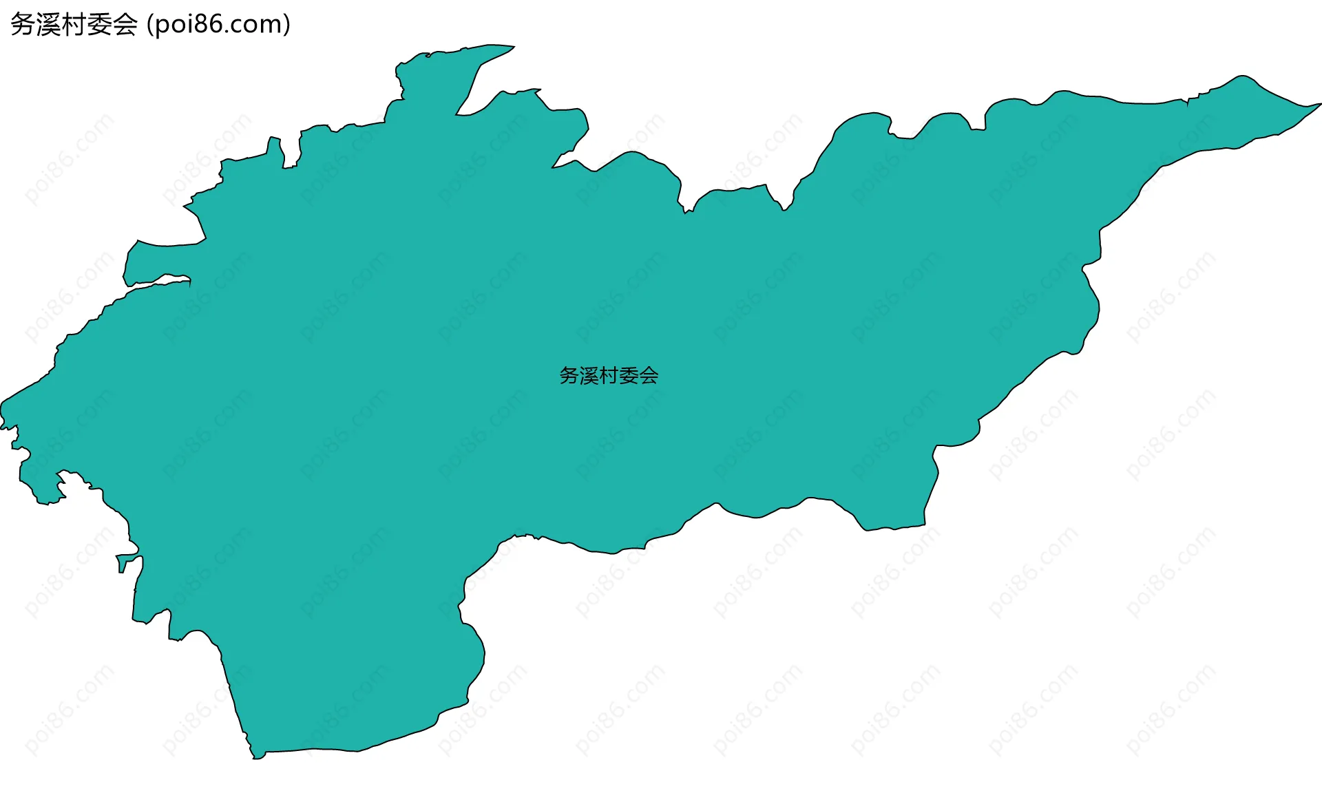 务溪村委会边界地图