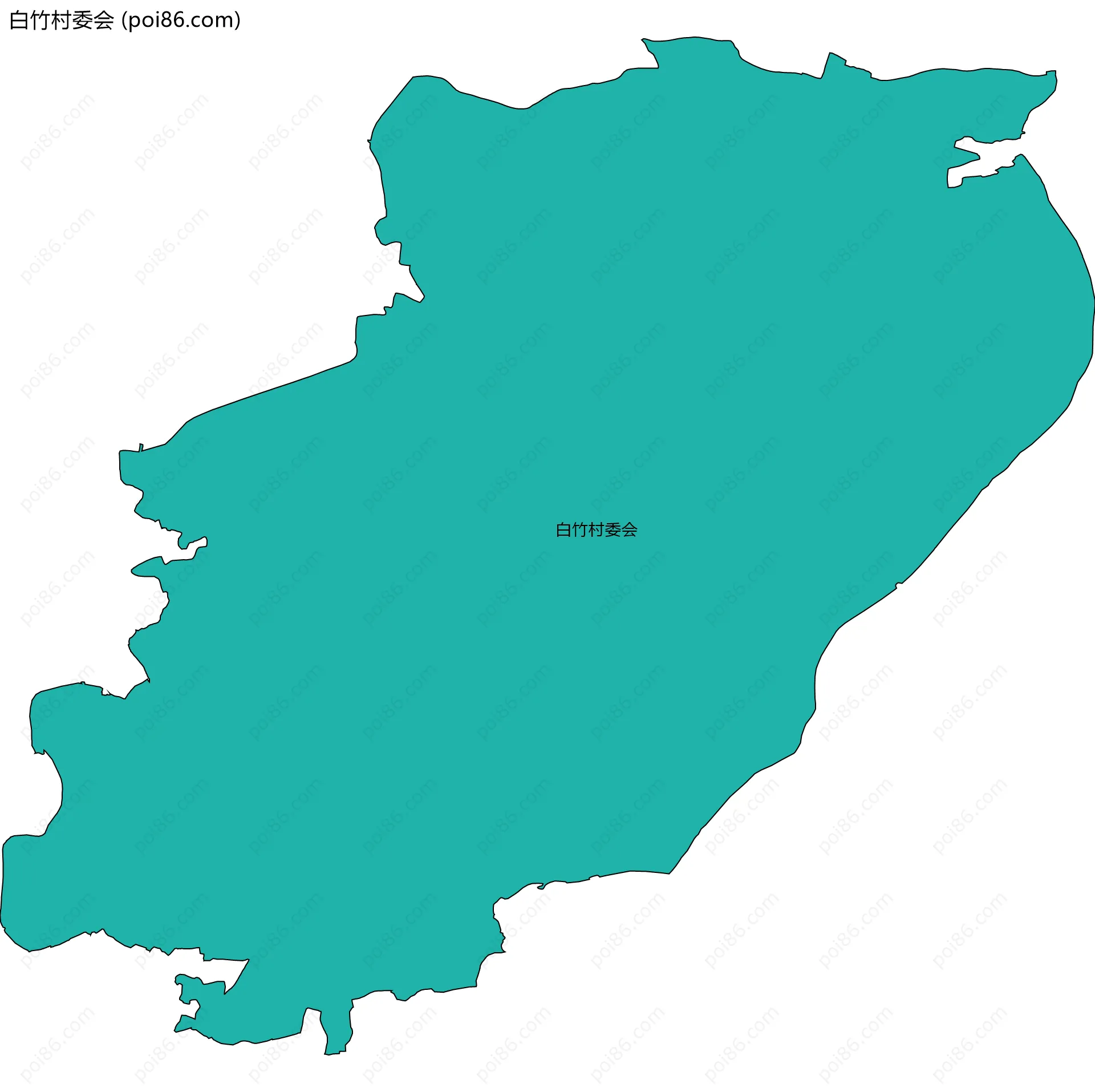 白竹村委会边界地图
