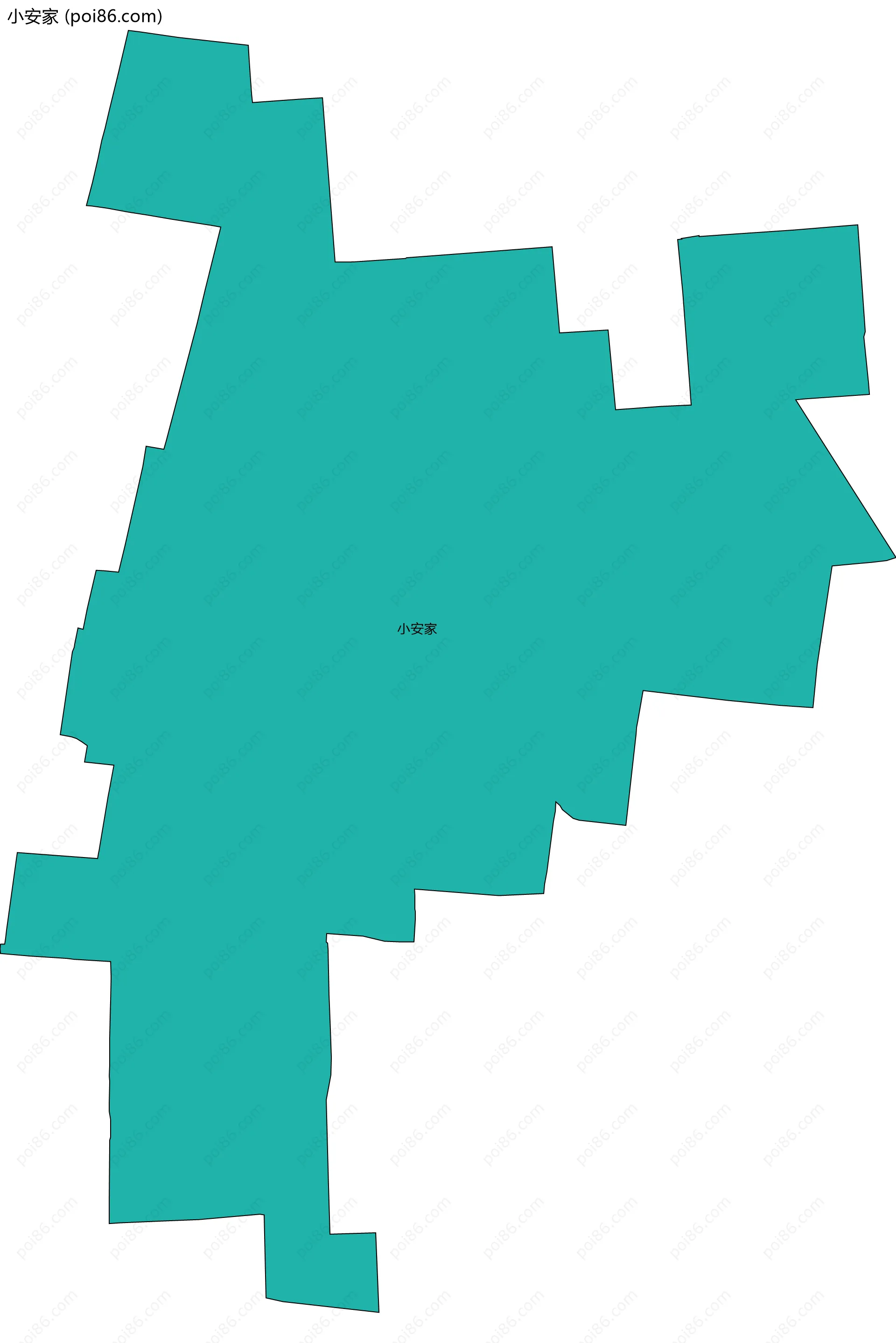 小安家边界地图