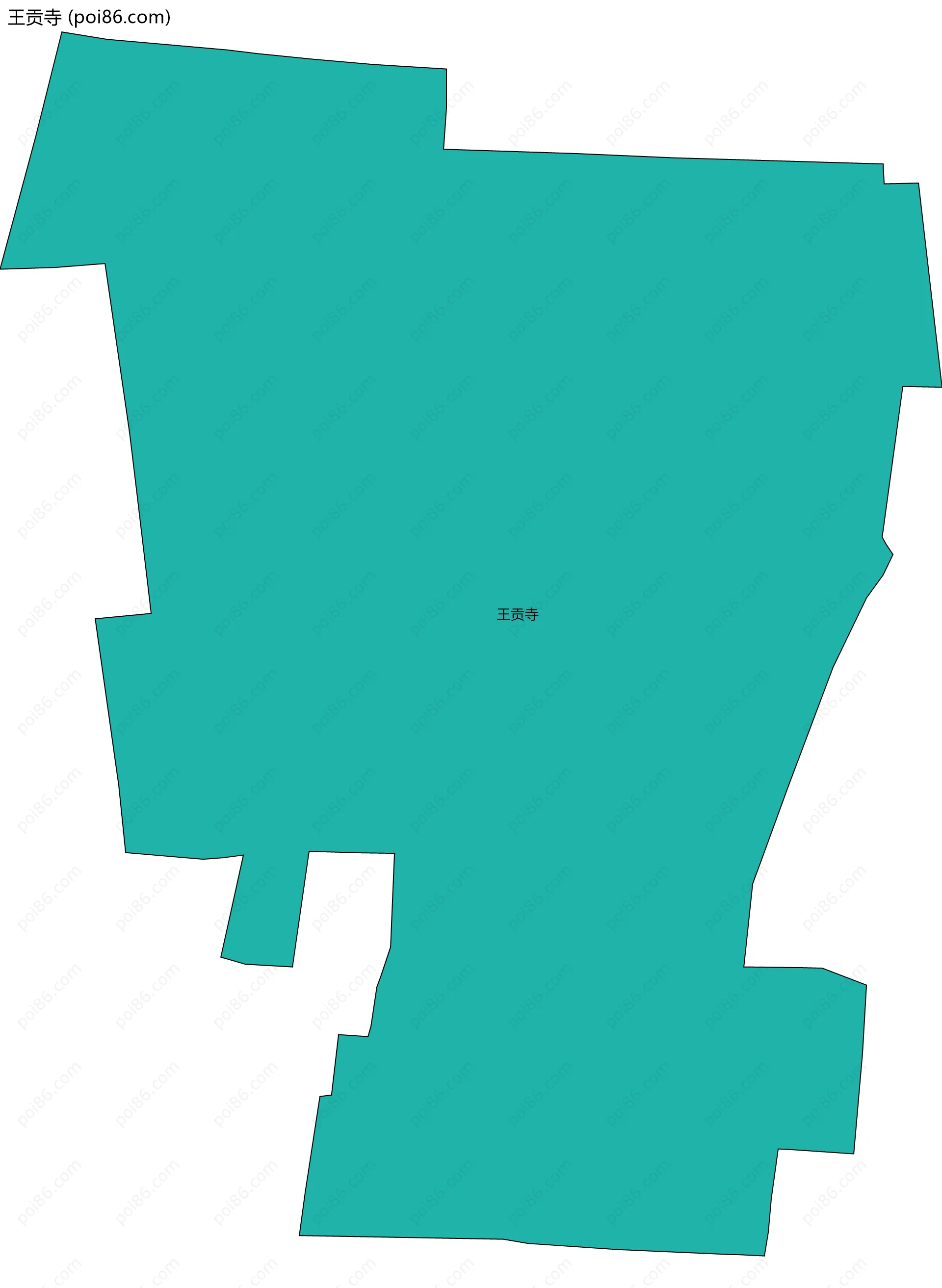 王贡寺边界地图