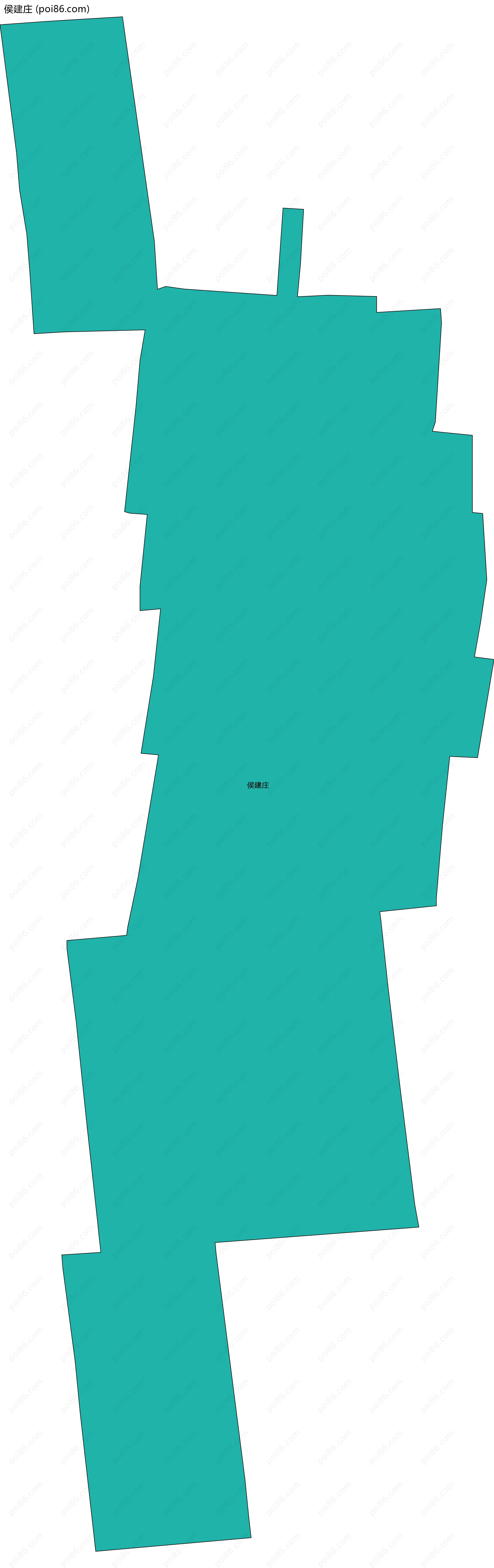 侯建庄边界地图