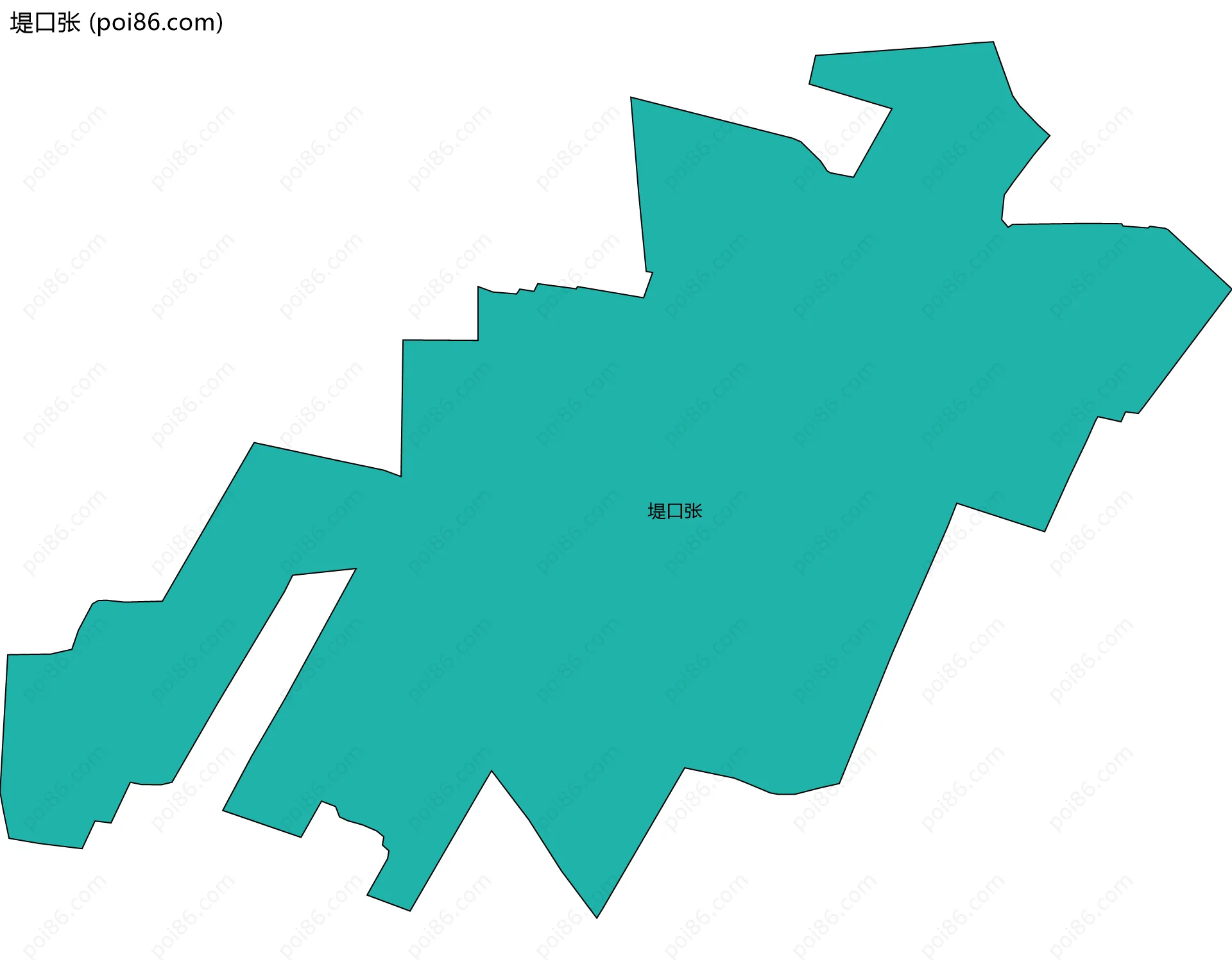 堤口张边界地图