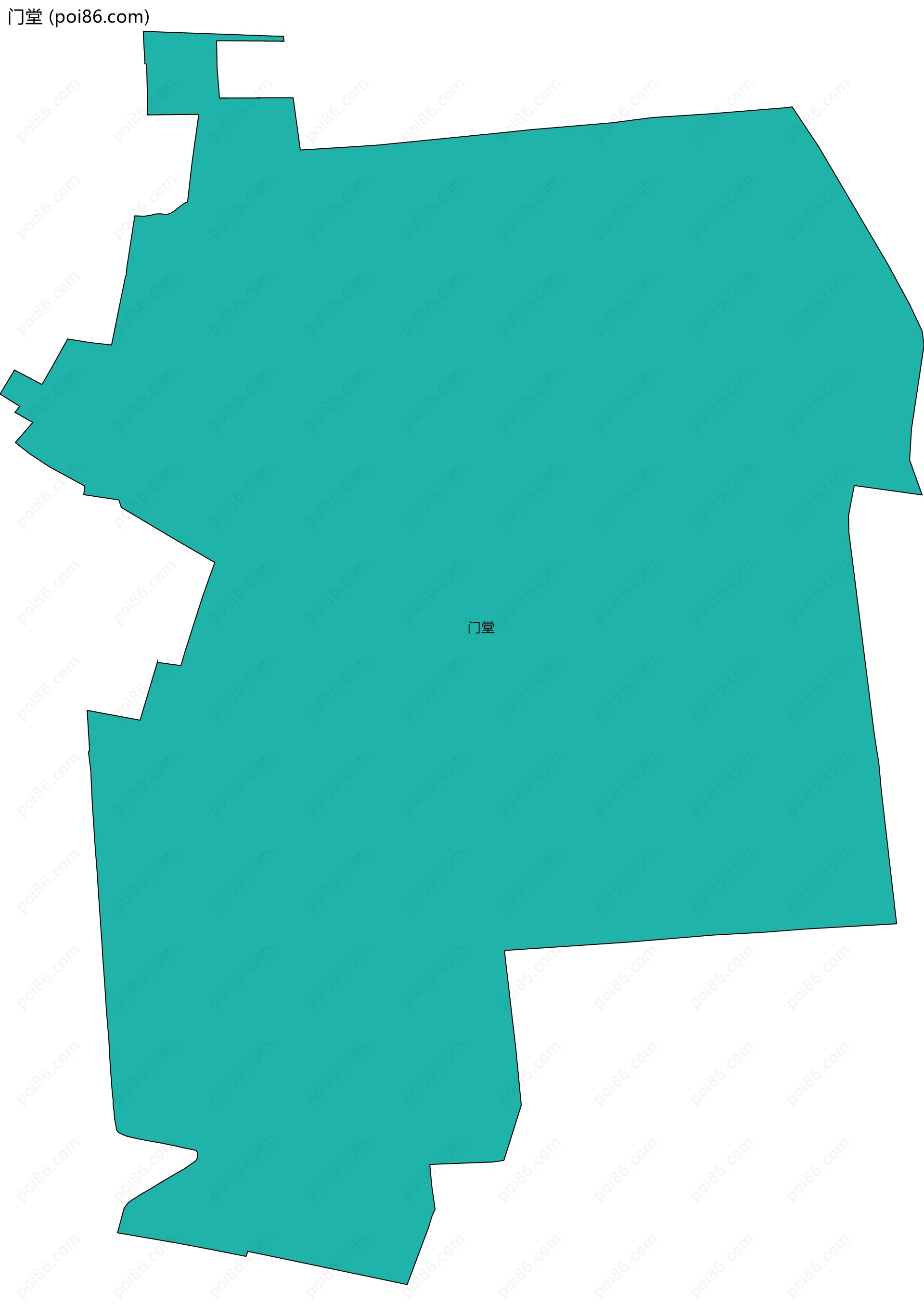 门堂边界地图