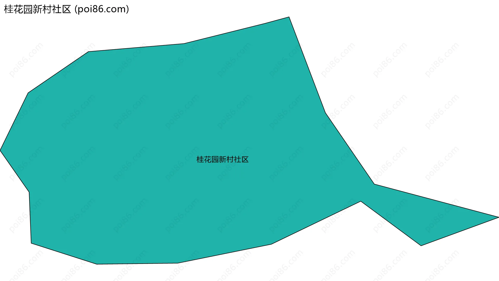 桂花园新村社区边界地图