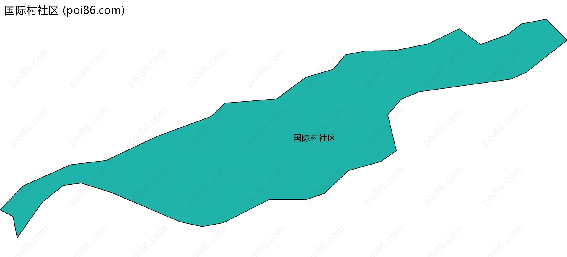 国际村社区边界地图