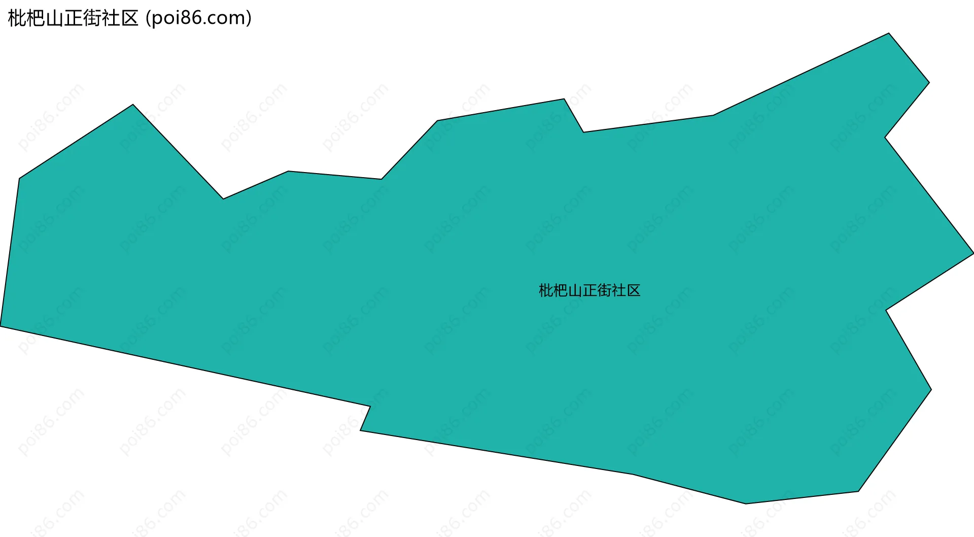 枇杷山正街社区边界地图