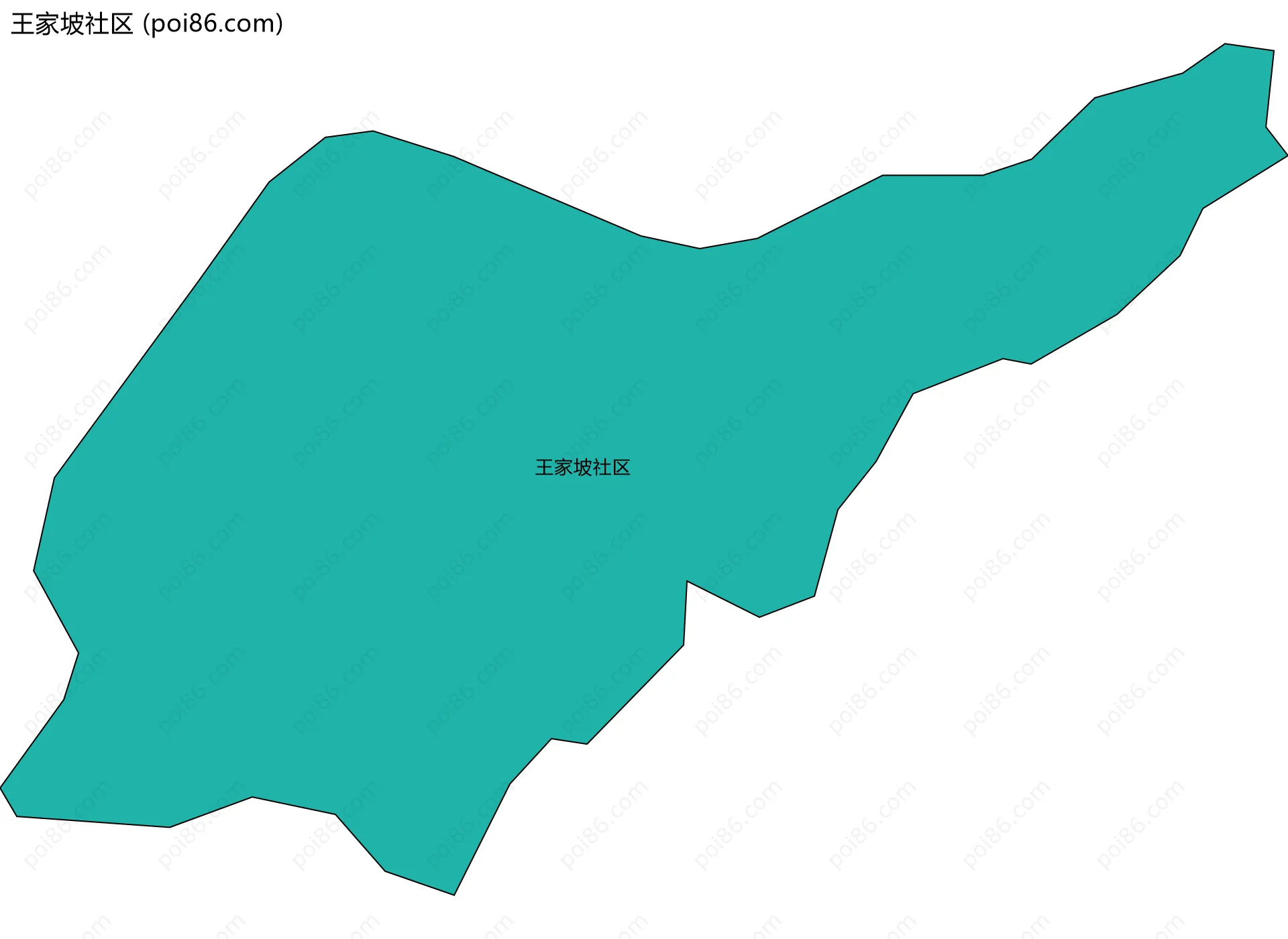 王家坡社区边界地图