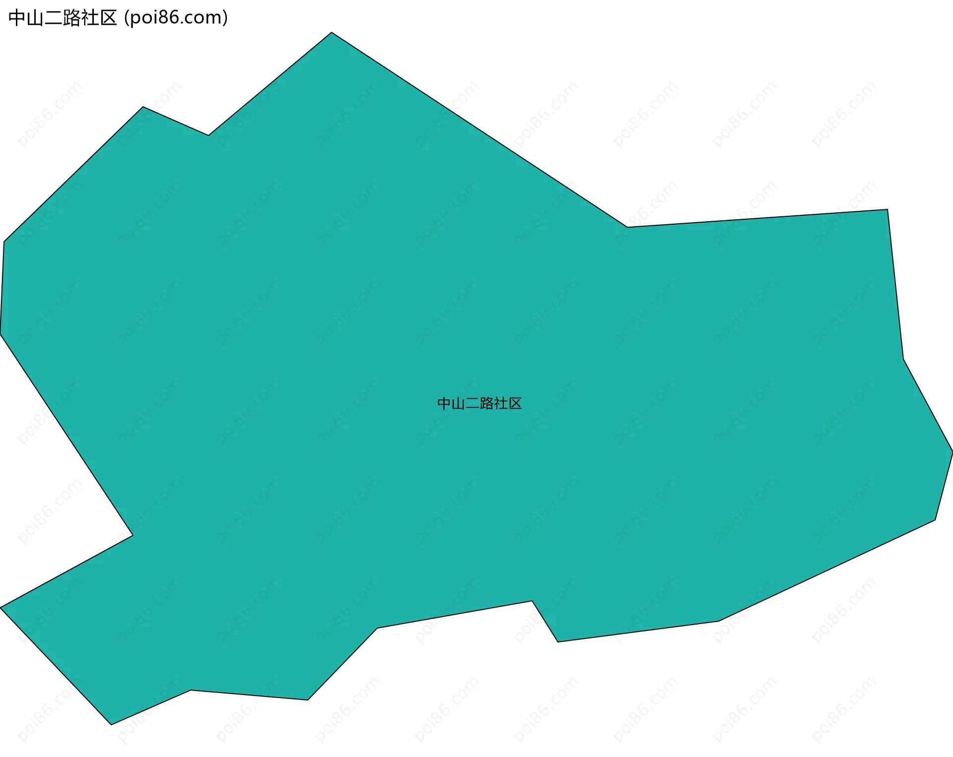 中山二路社区边界地图