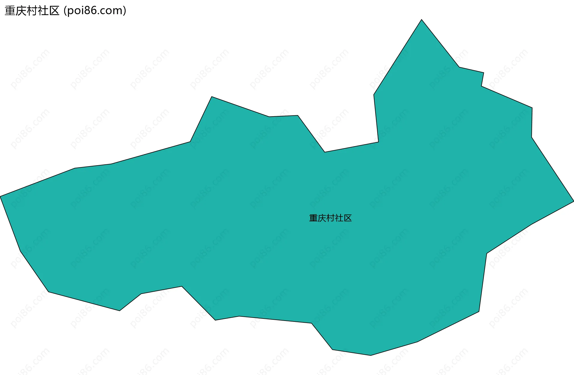 重庆村社区边界地图