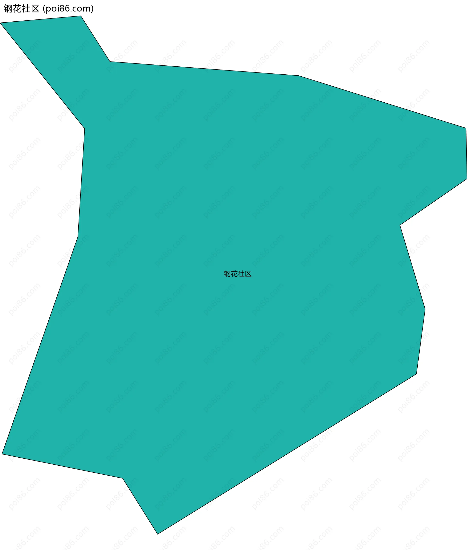 钢花社区边界地图