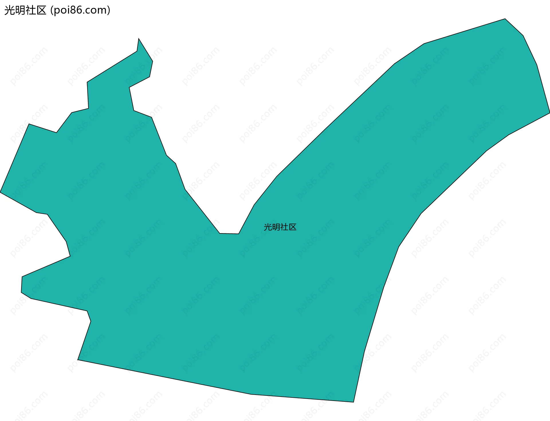 光明社区边界地图