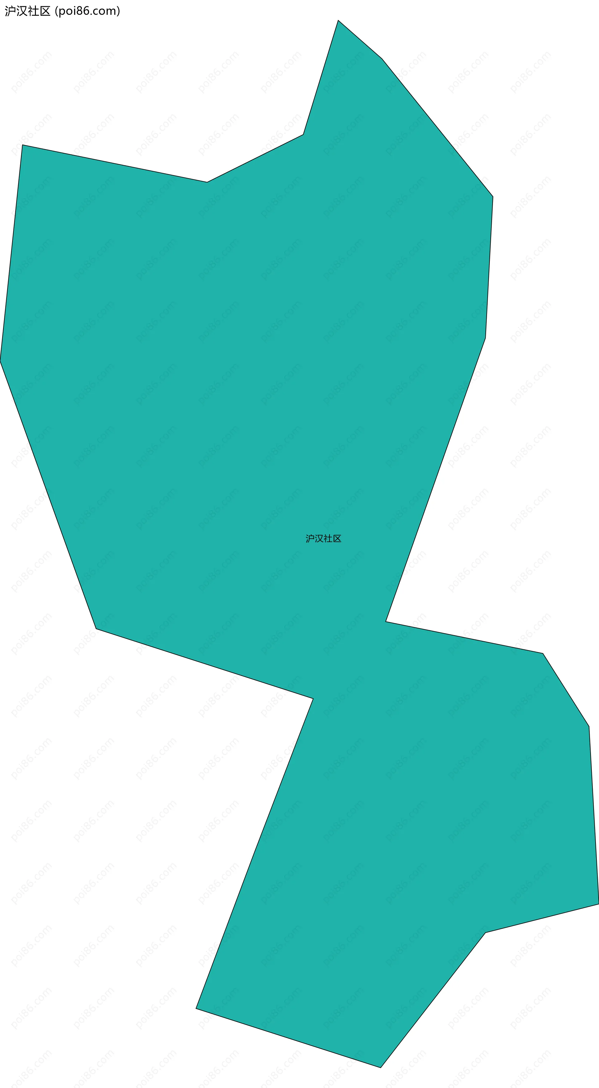 沪汉社区边界地图