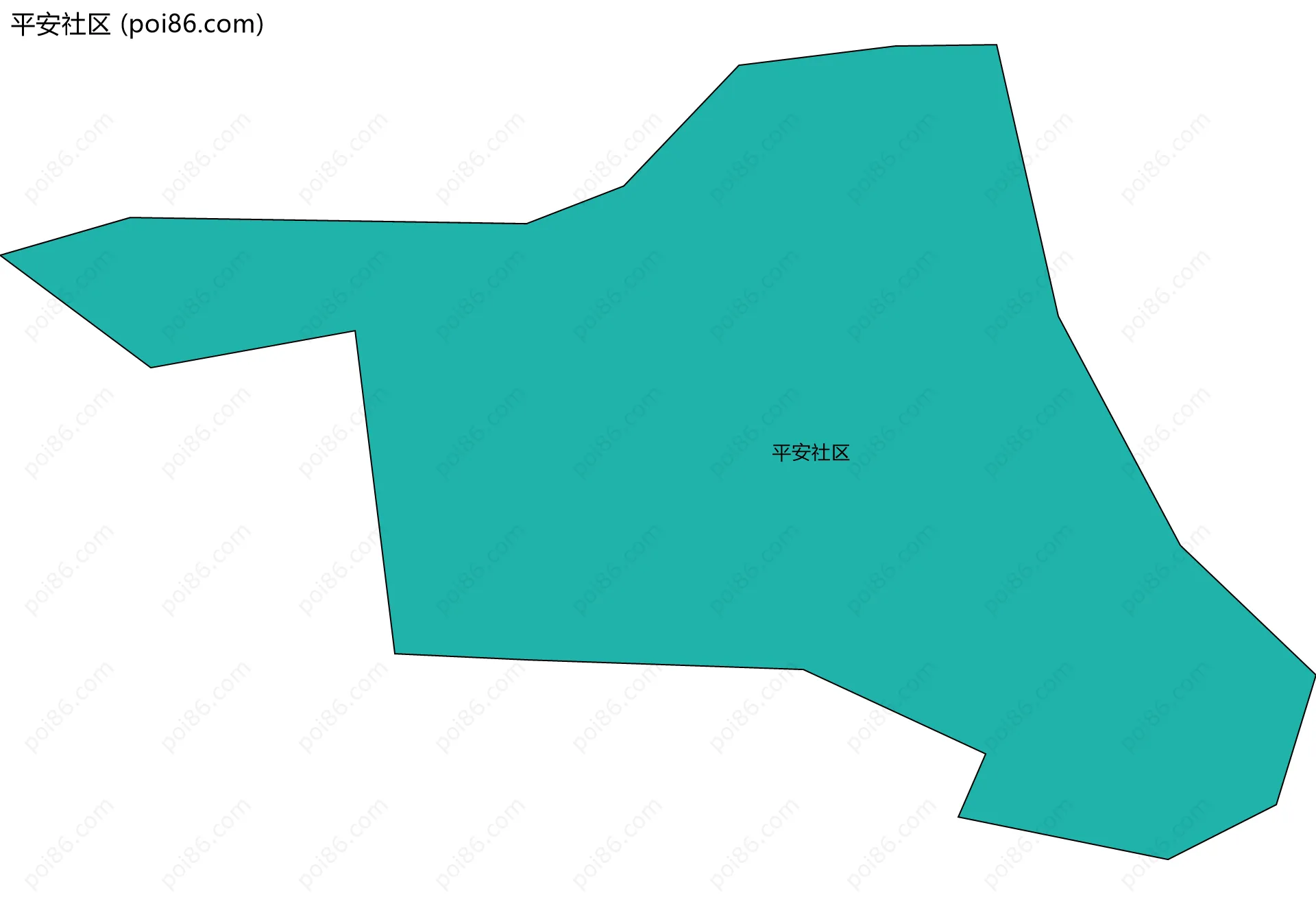 平安社区边界地图