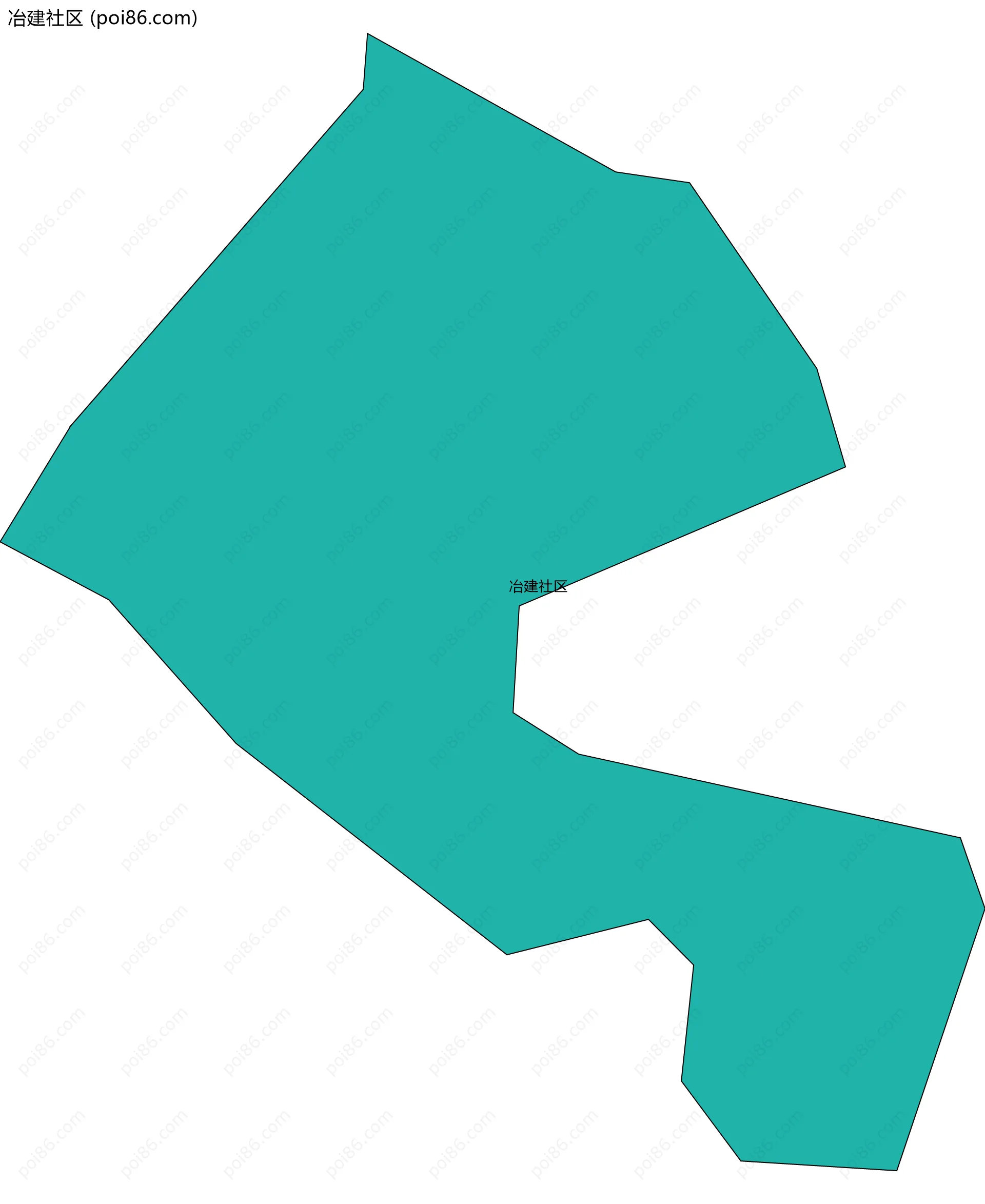 冶建社区边界地图