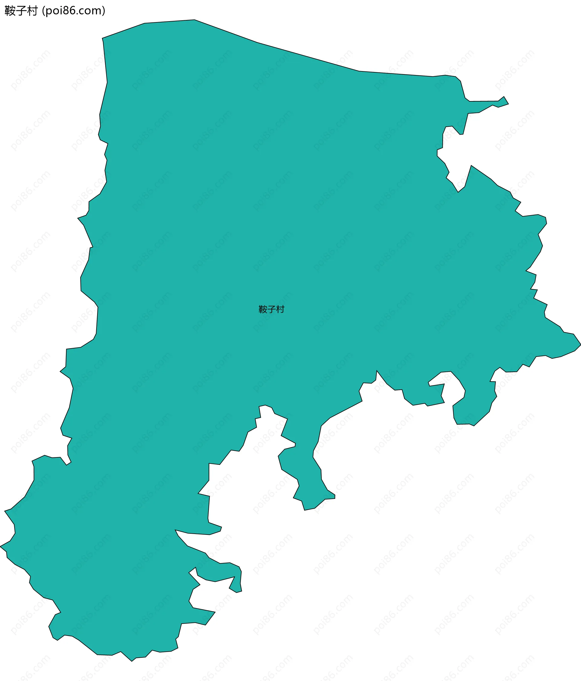 鞍子村边界地图