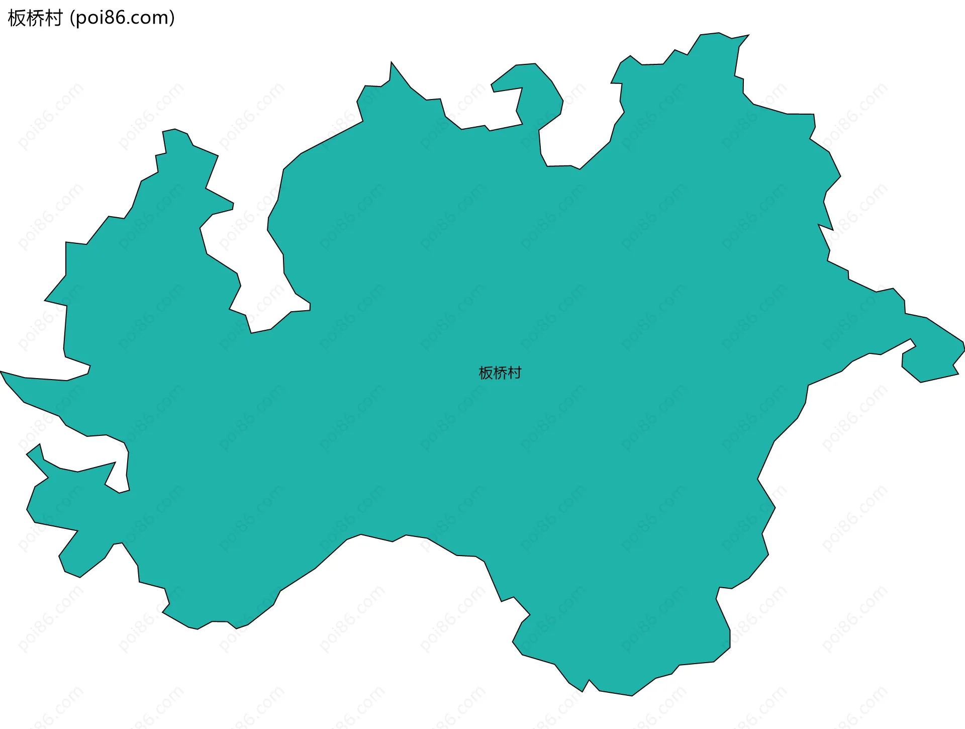 板桥村边界地图