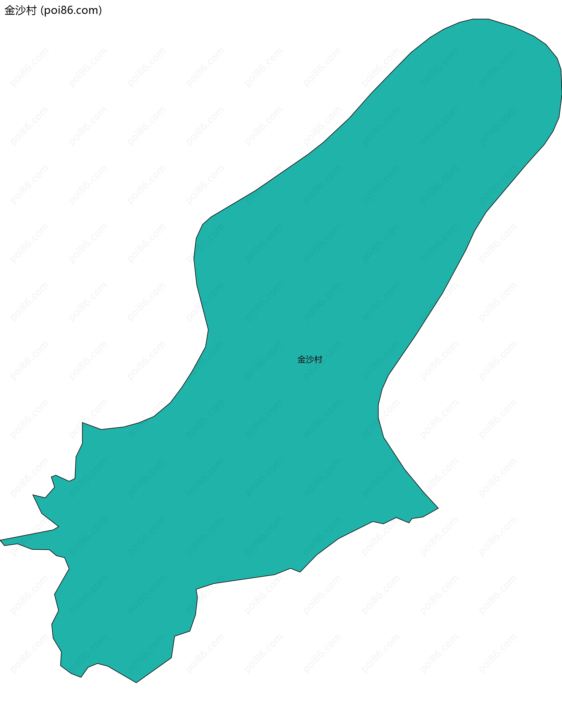 金沙村边界地图