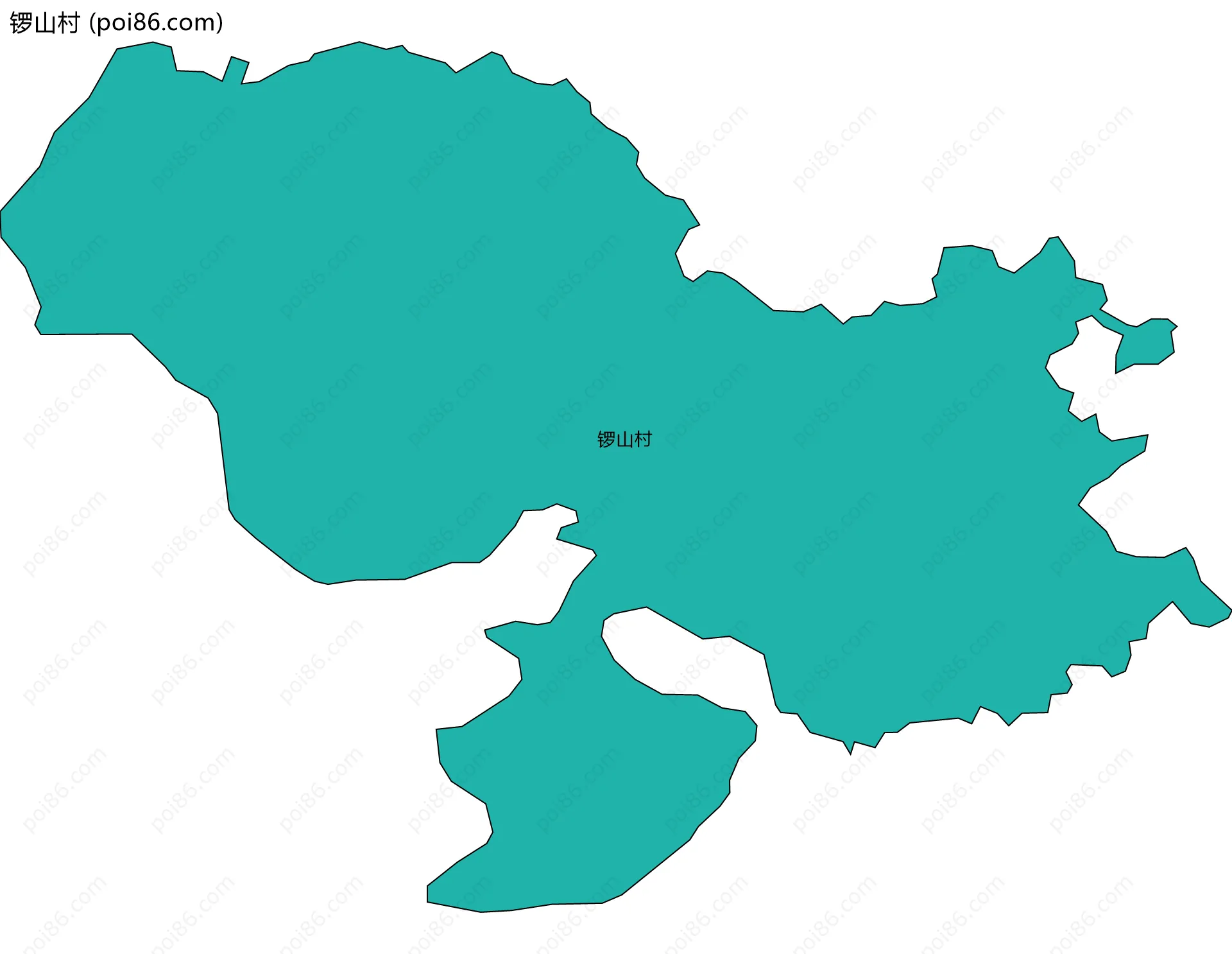 锣山村边界地图