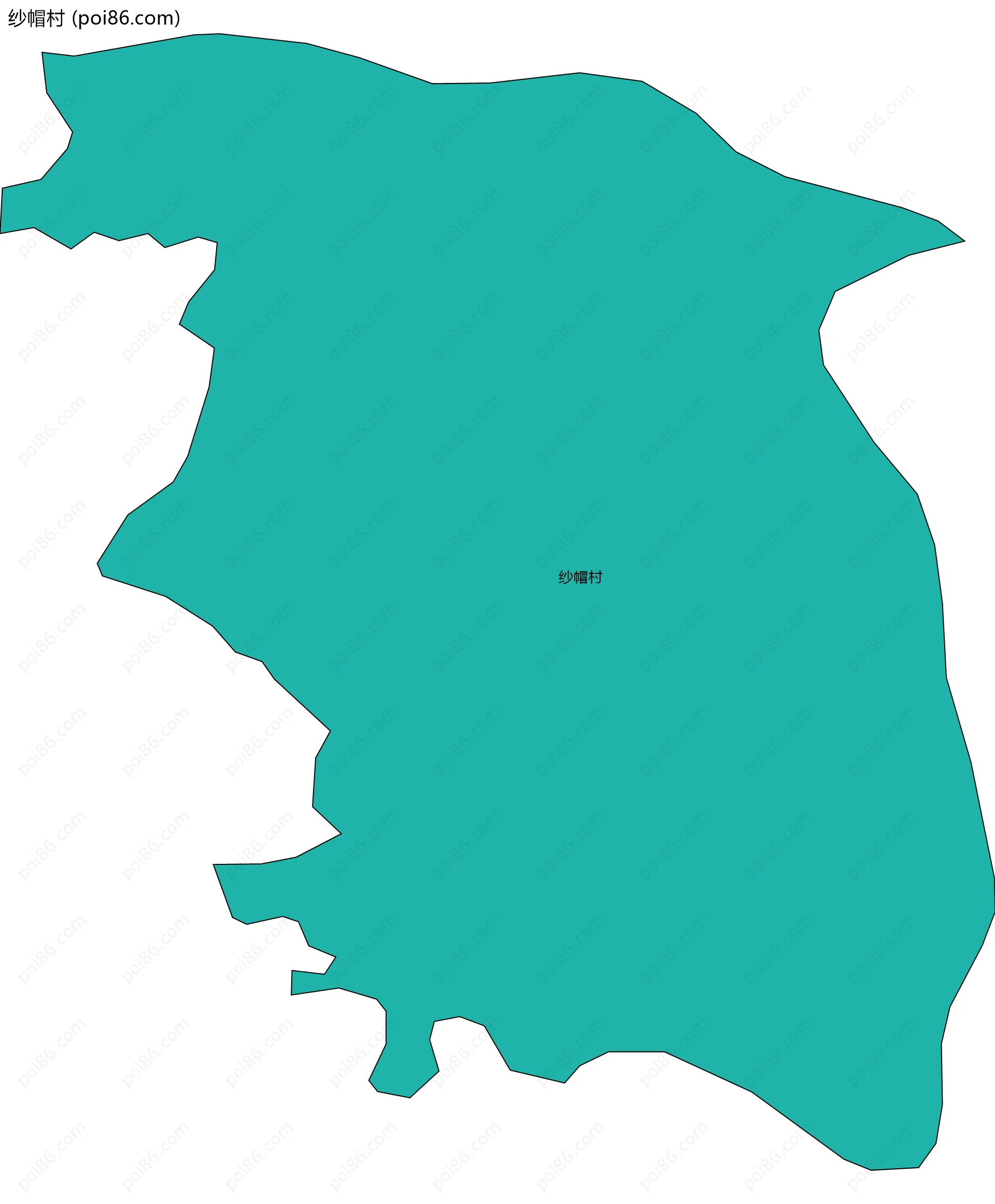 纱帽村边界地图