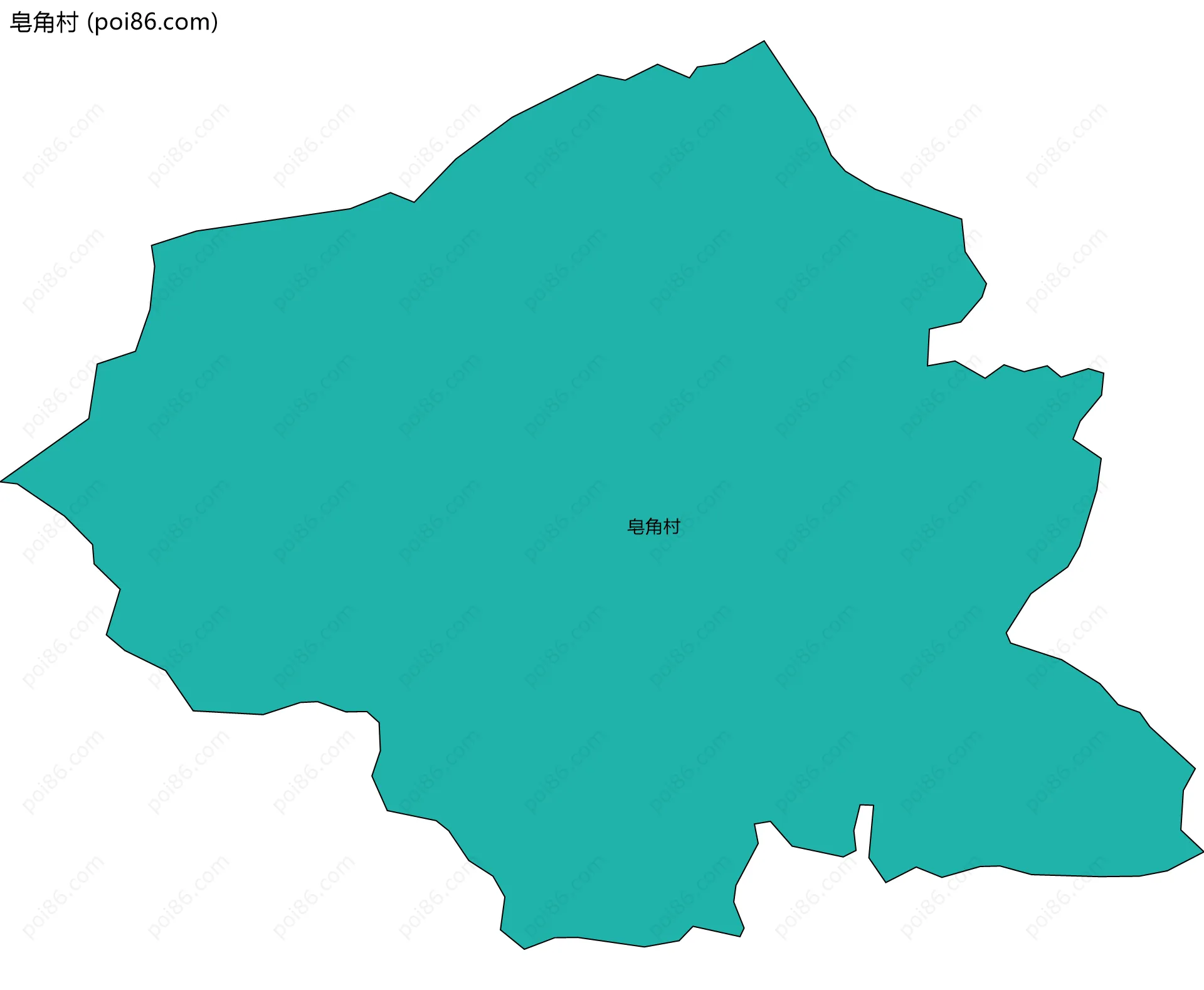 皂角村边界地图