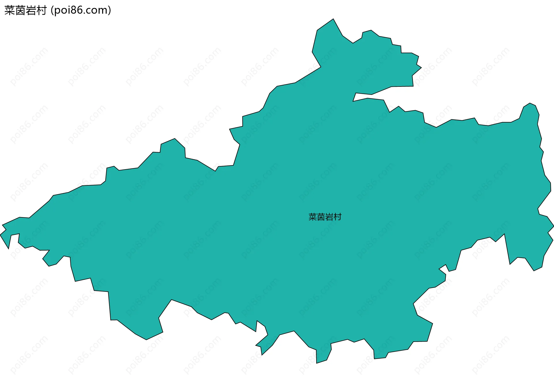 菜茵岩村边界地图