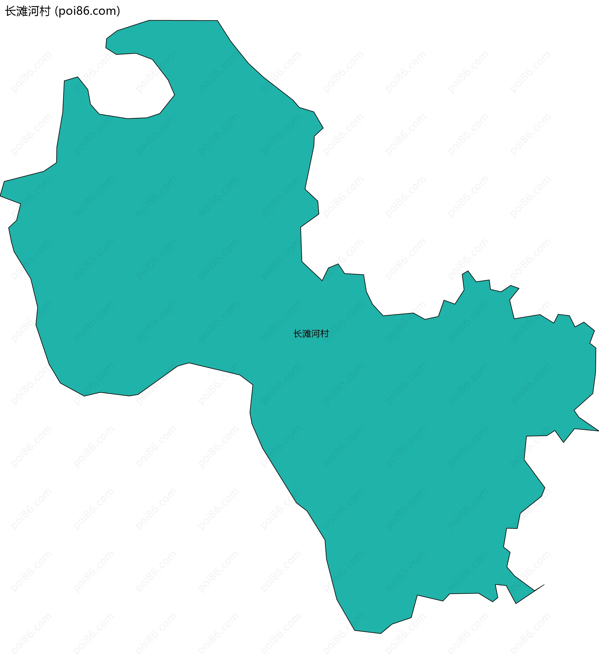 长滩河村边界地图