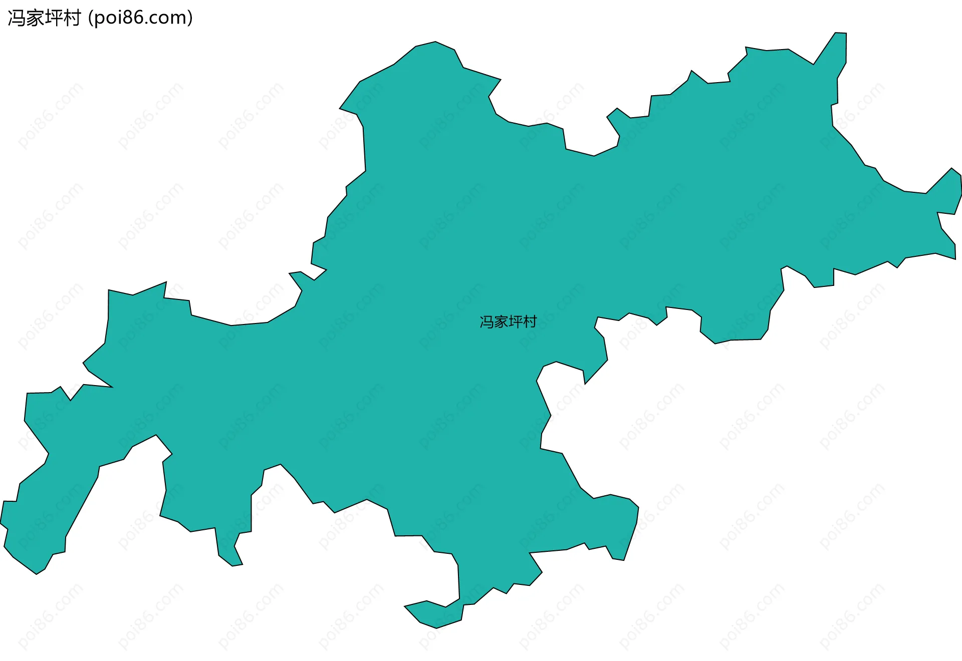 冯家坪村边界地图