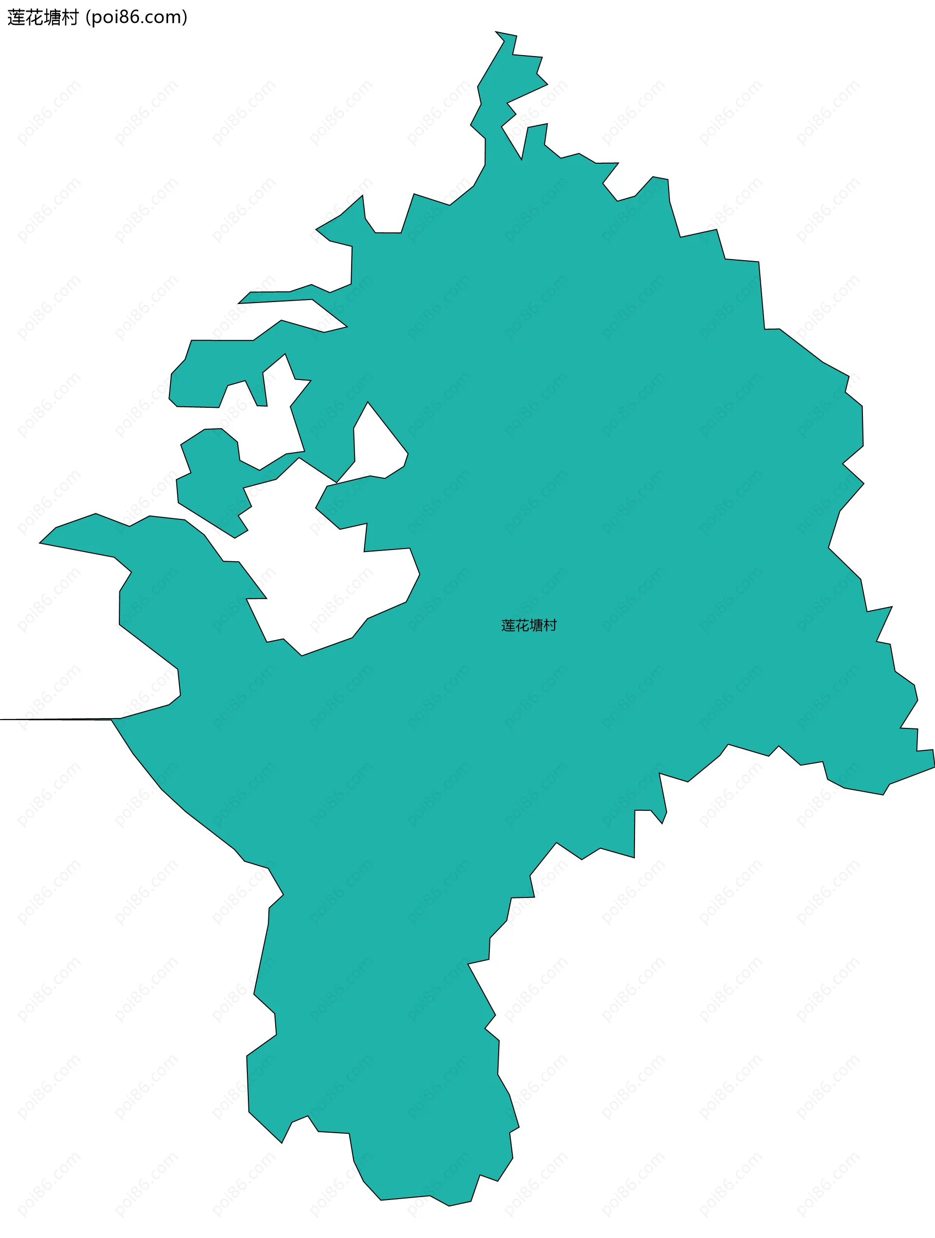 莲花塘村边界地图