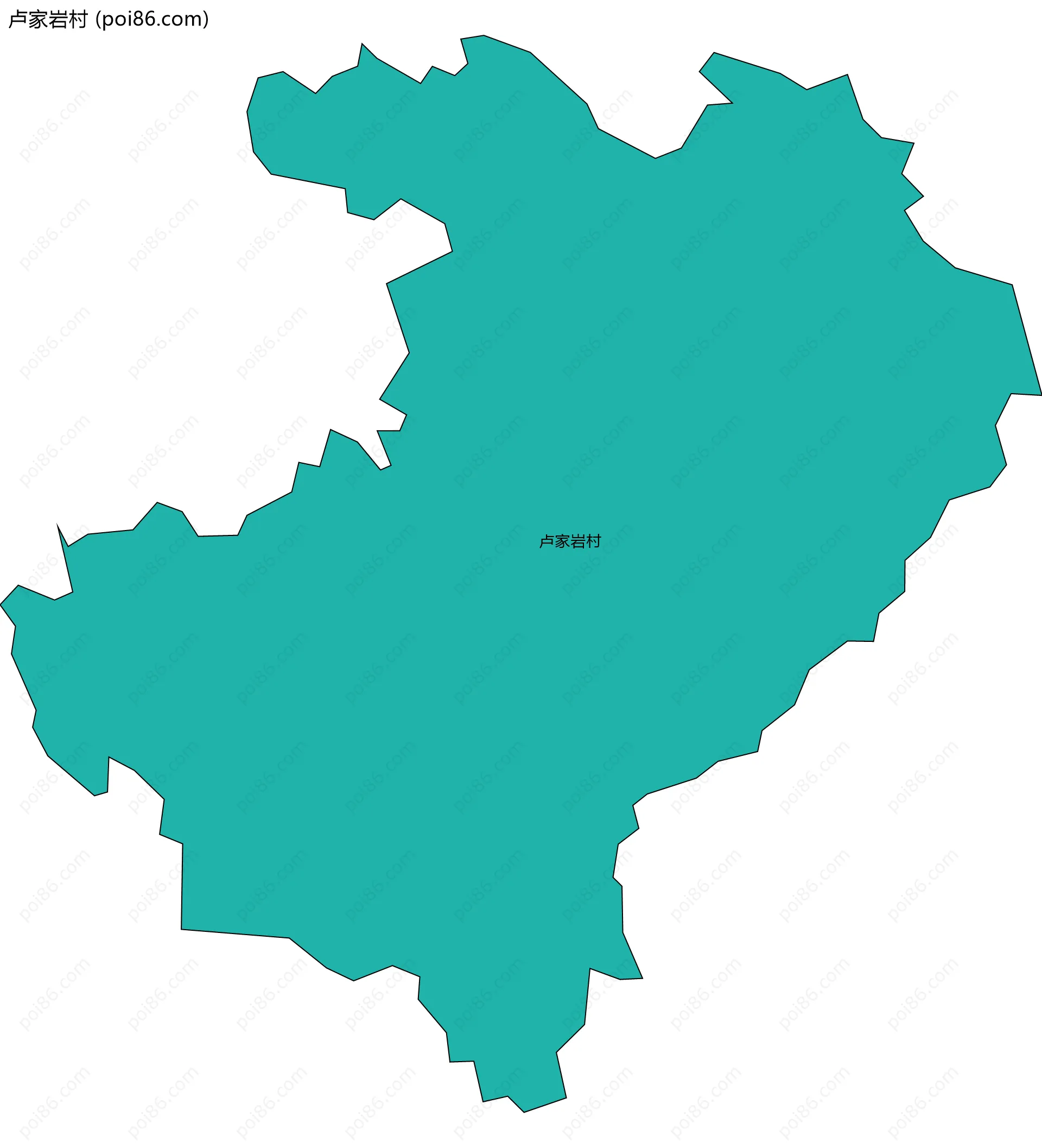 卢家岩村边界地图