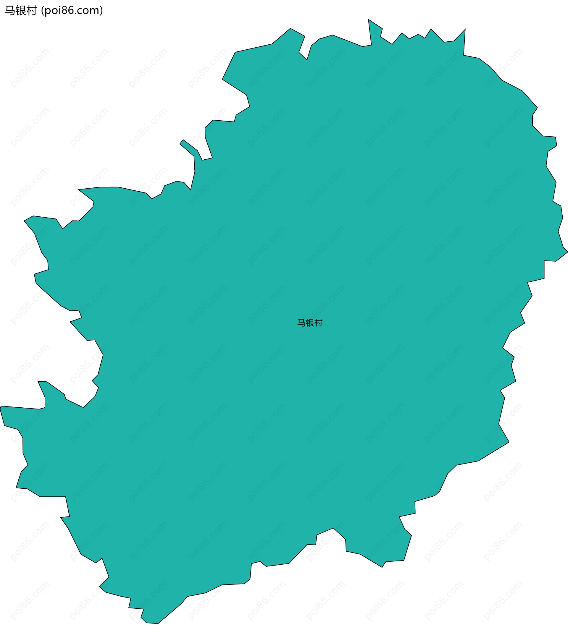马银村边界地图