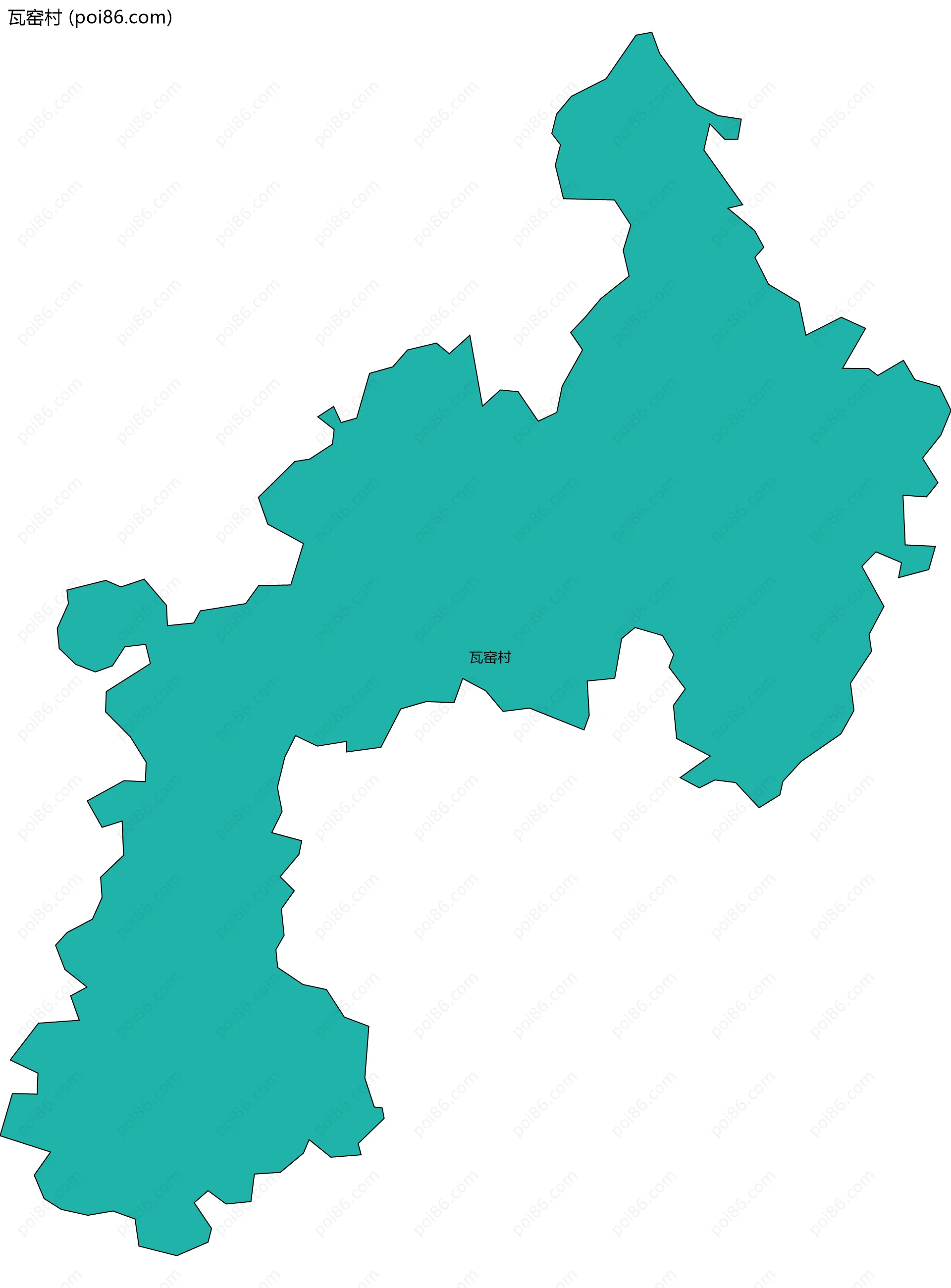 瓦窑村边界地图